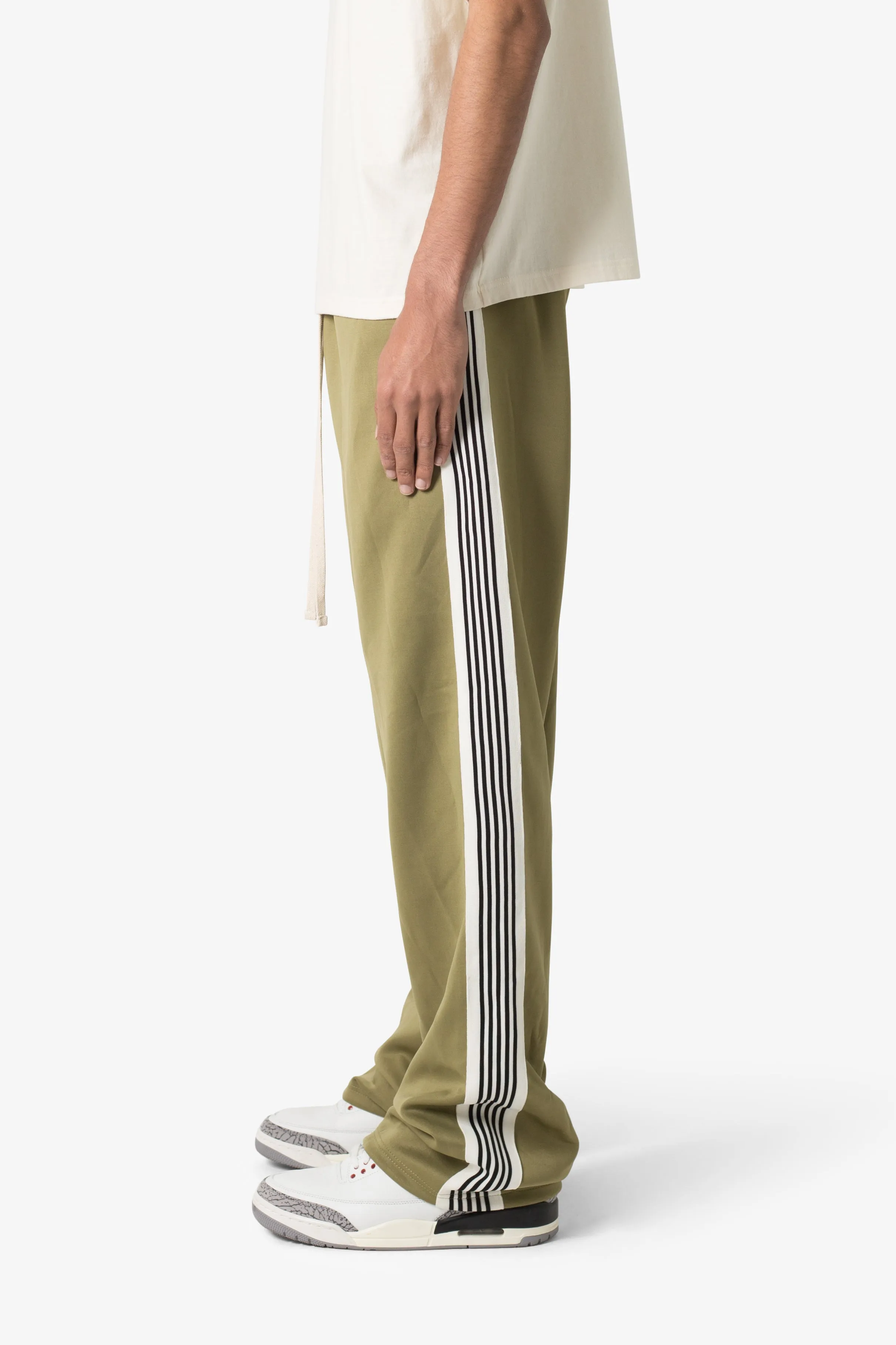 Tricot Side Stripe Pants - Olive sold by MNML product image thumbnail 4
