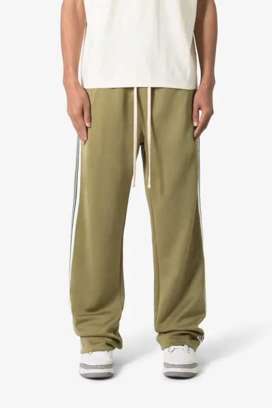 Tricot Side Stripe Pants - Olive sold by MNML