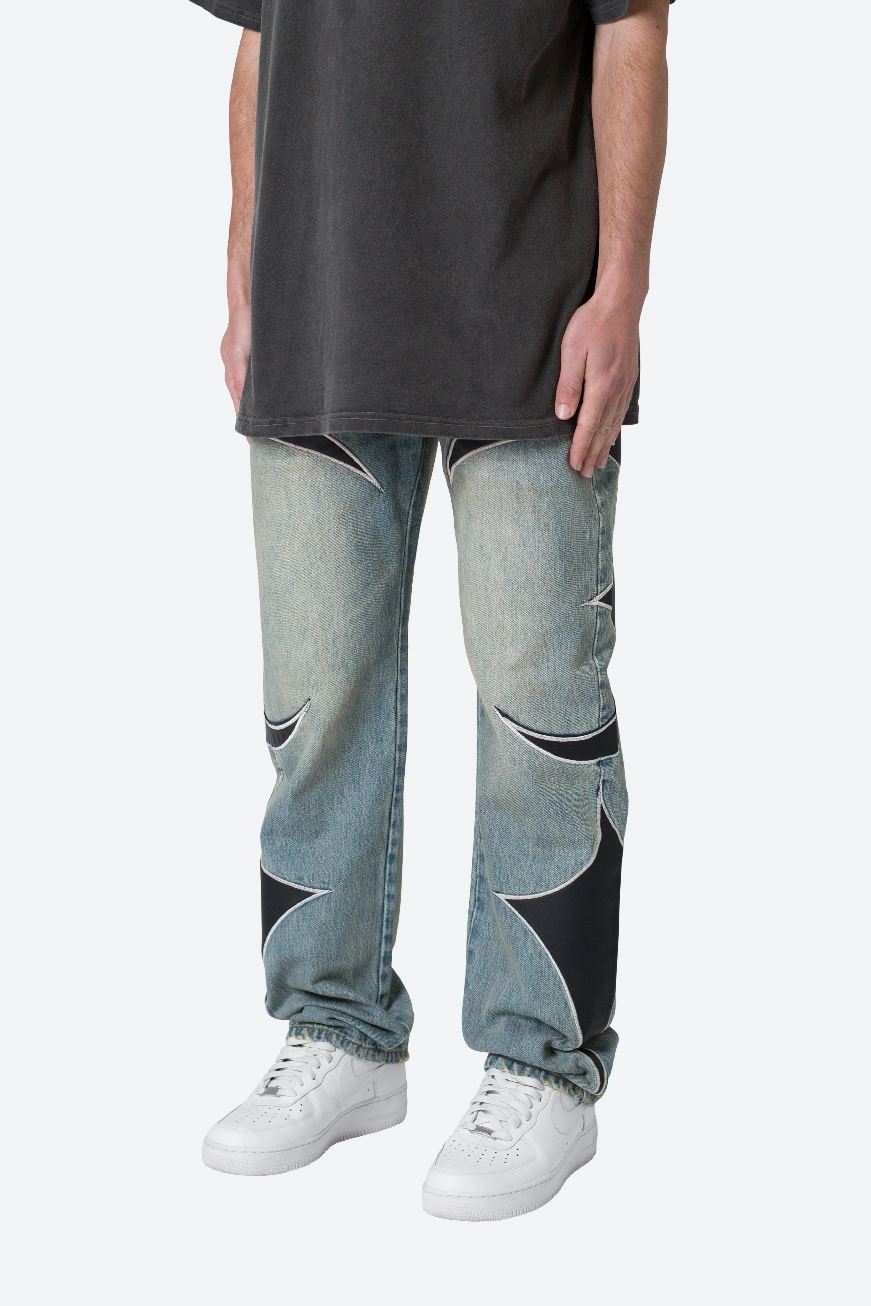 Tribal Patched Denim - Blue/Black sold by MNML product image thumbnail 4