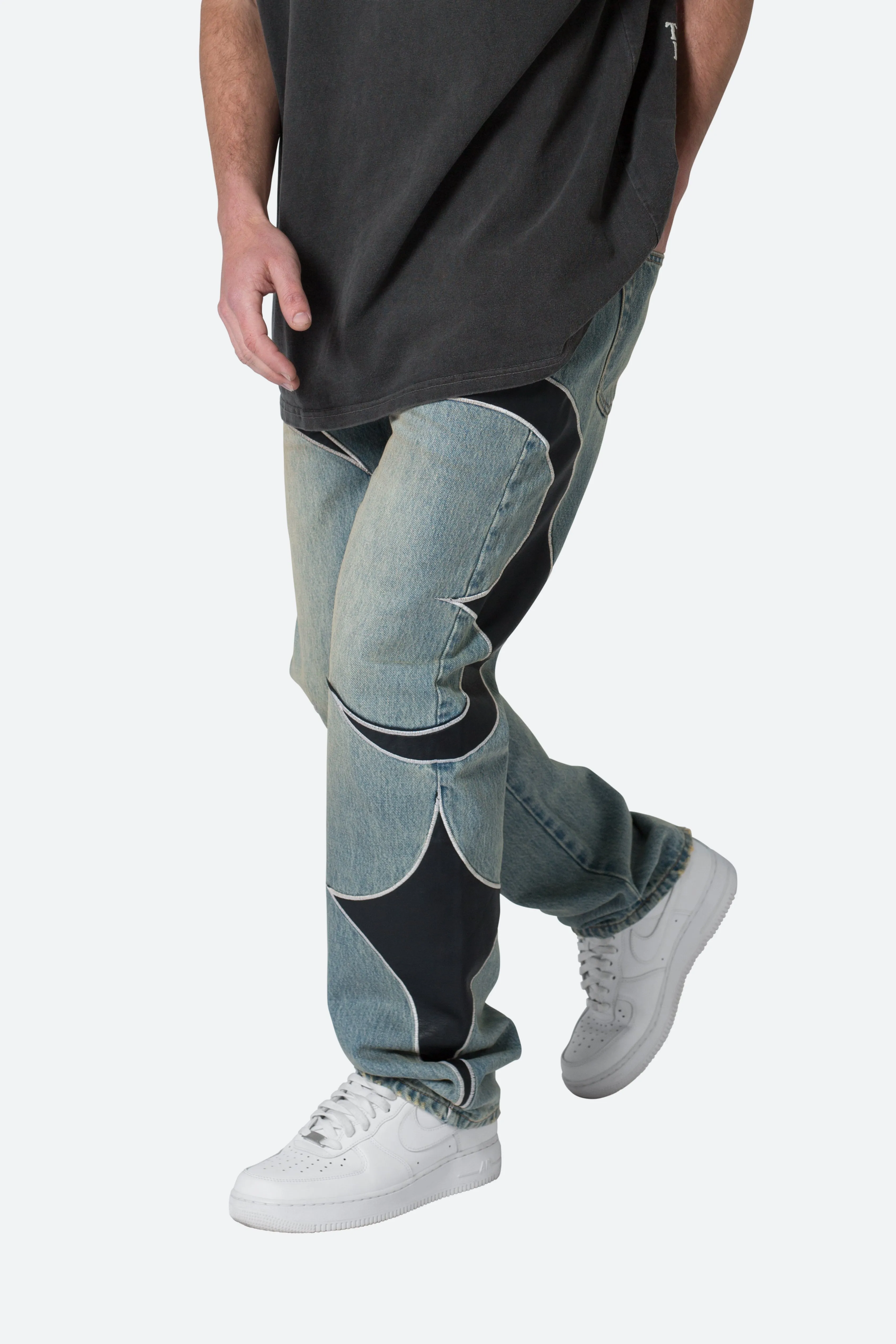 Tribal Patched Denim - Blue/Black sold by MNML product image thumbnail 2