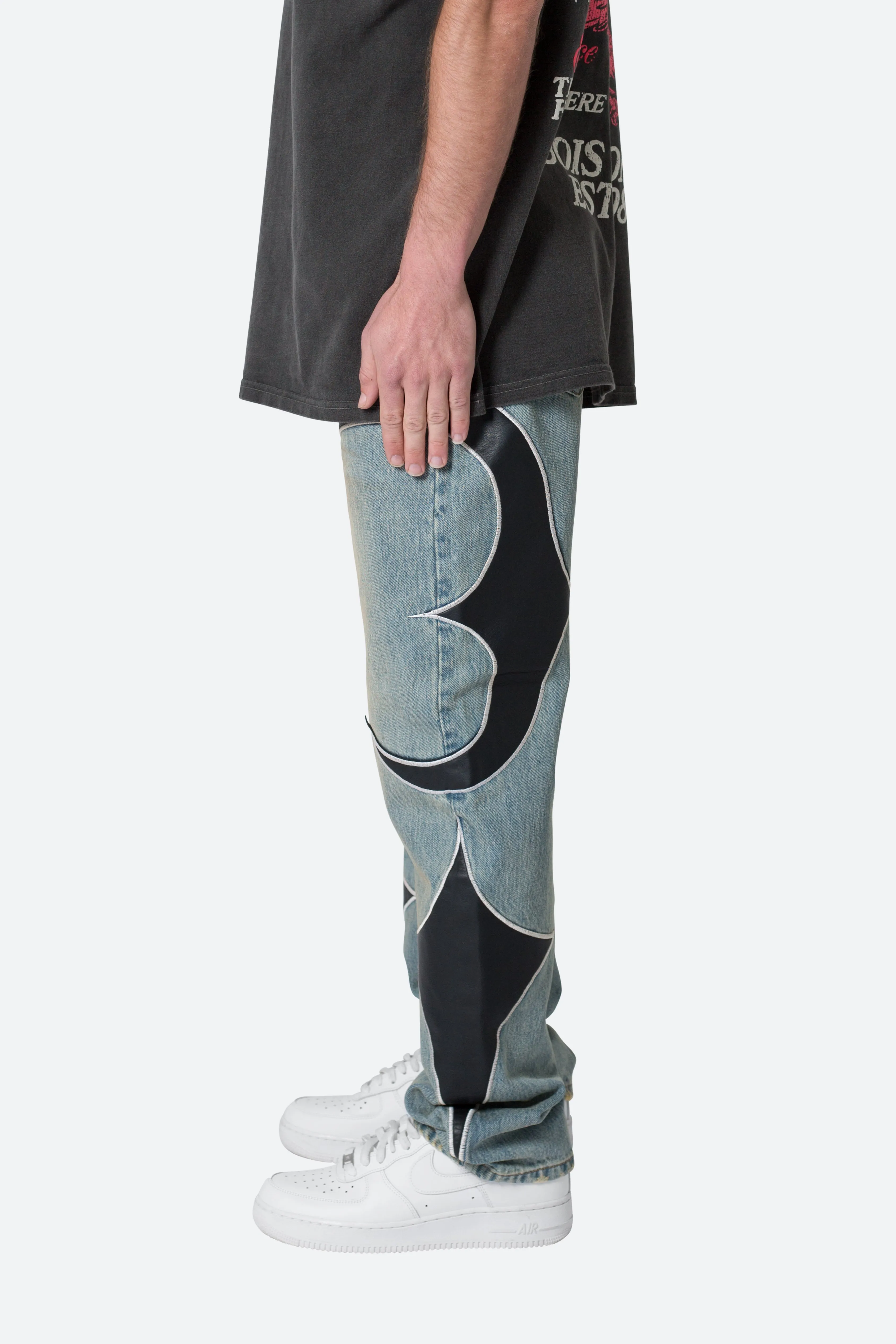 Tribal Patched Denim - Blue/Black sold by MNML product image thumbnail 5