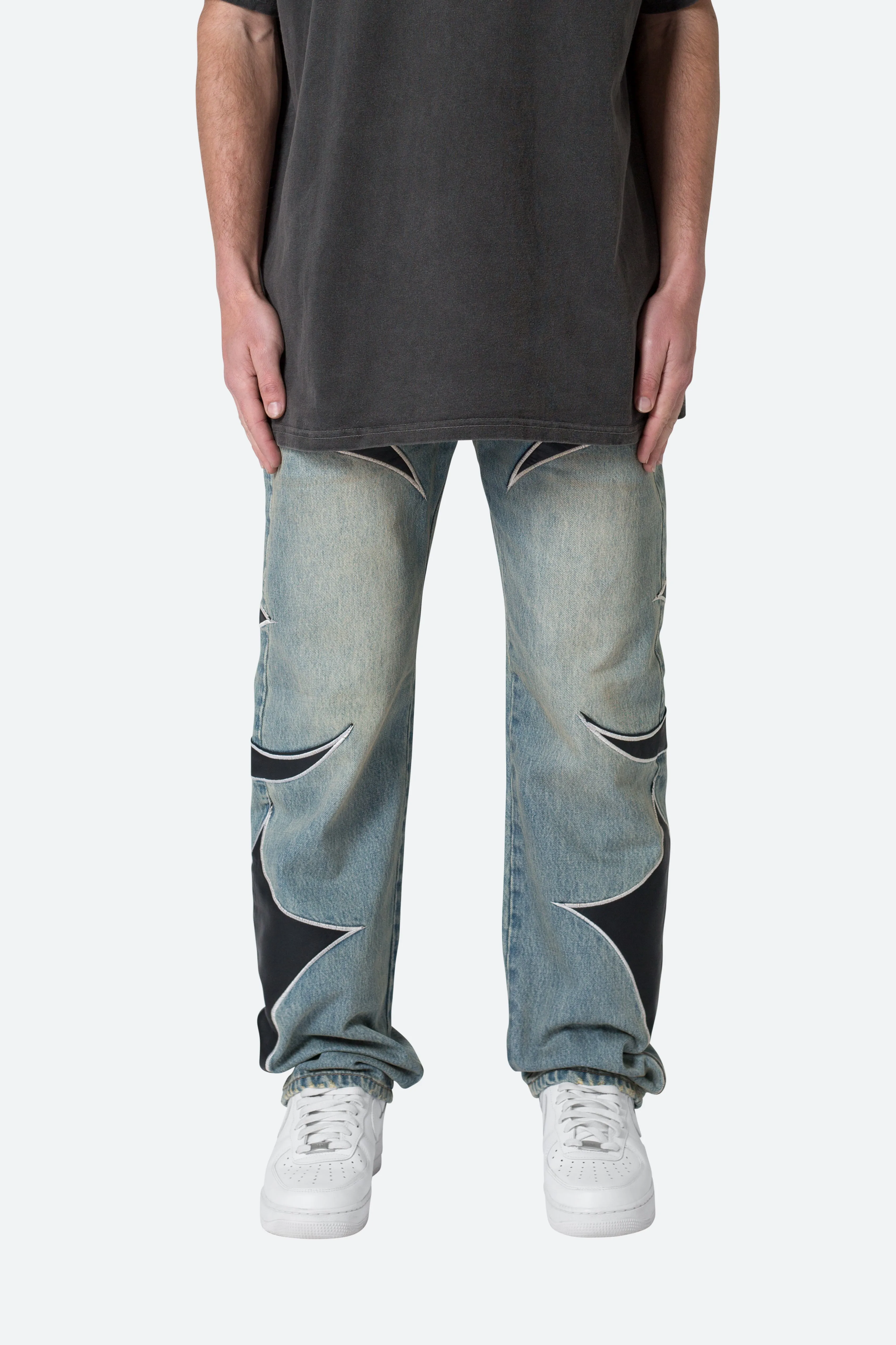 Tribal Patched Denim - Blue/Black sold by MNML product image thumbnail 3