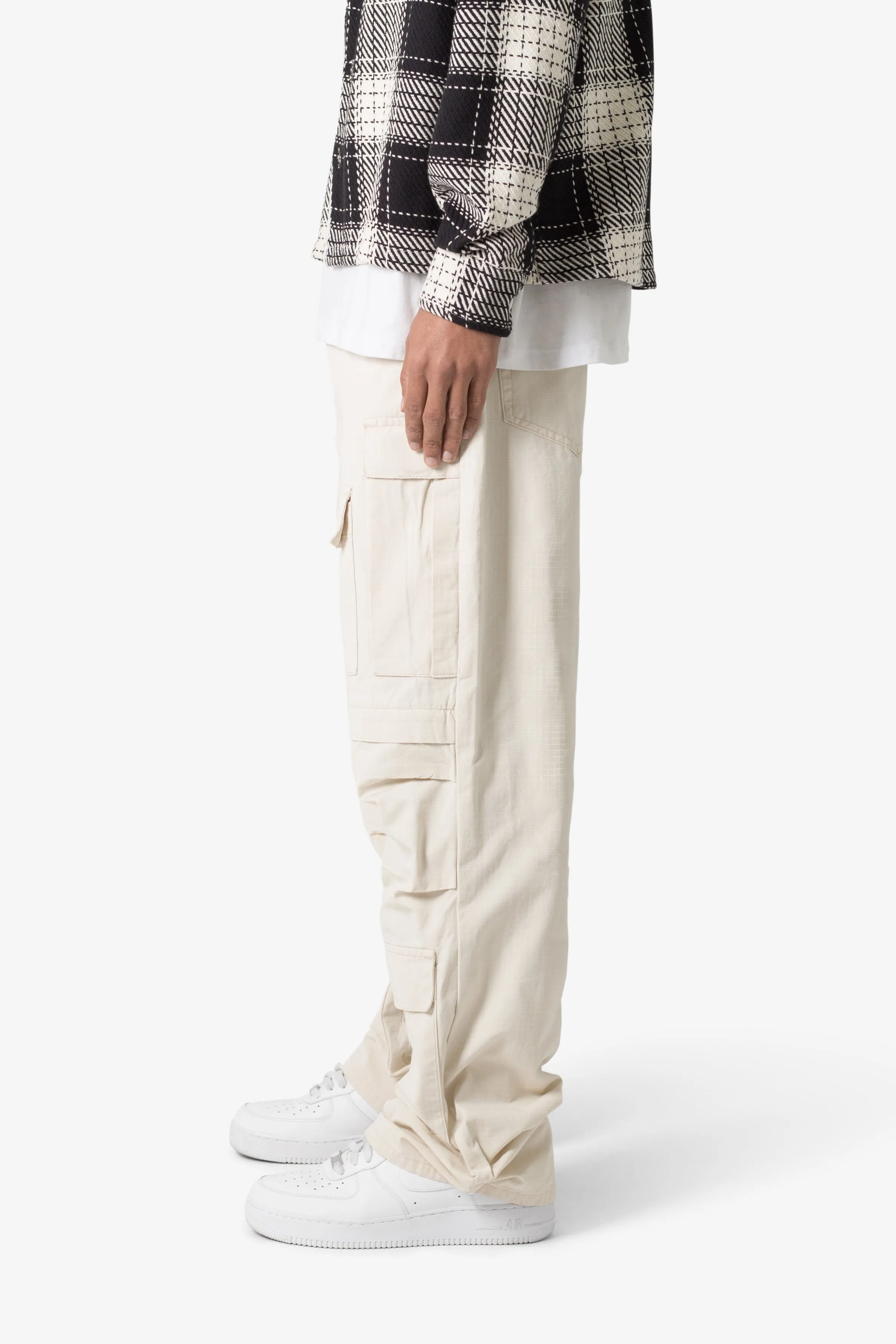 Ultra Baggy Ripstop Cargo Pants - Off White sold by MNML product image thumbnail 5