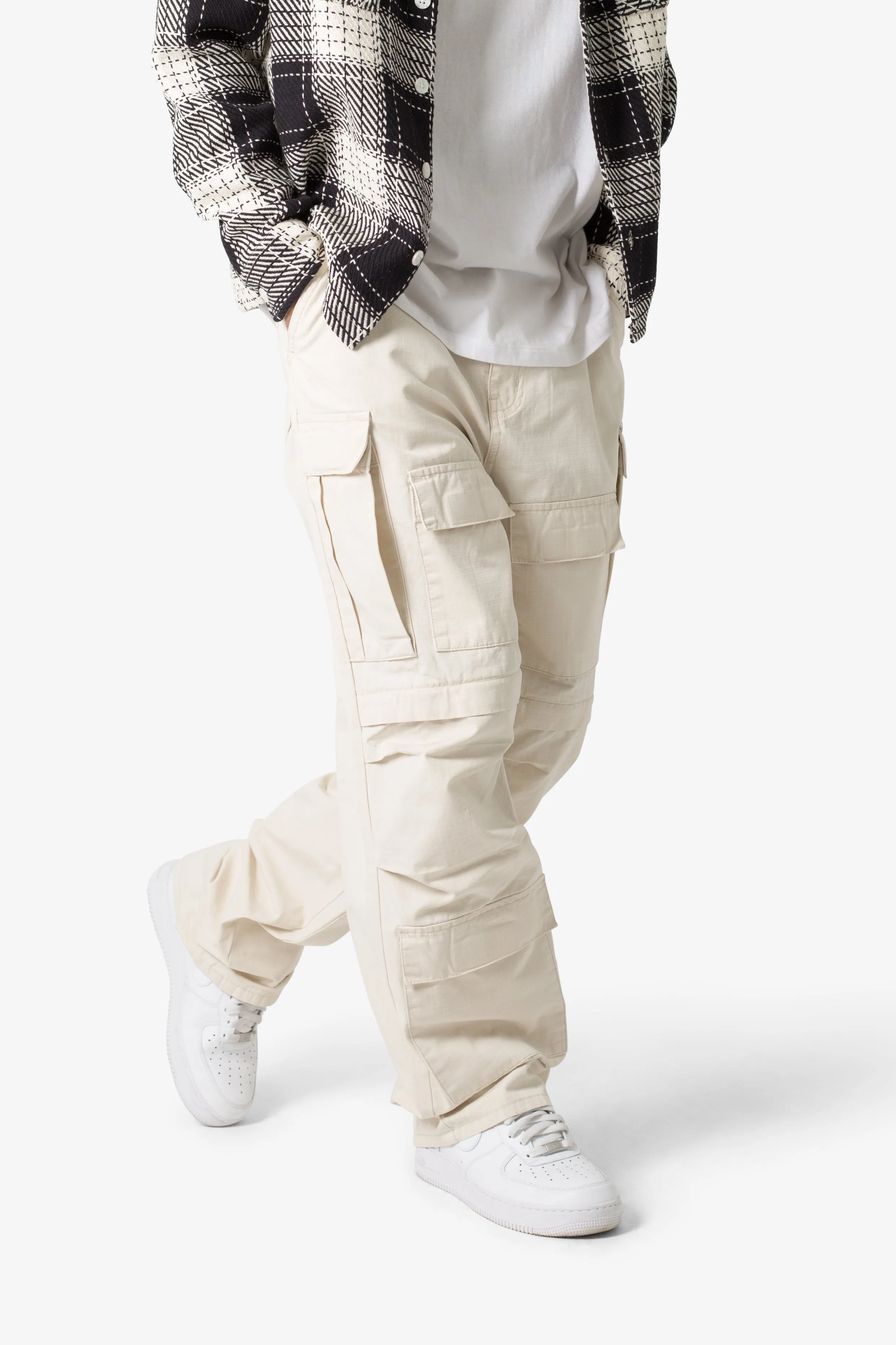 Ultra Baggy Ripstop Cargo Pants - Off White sold by MNML product image thumbnail 2