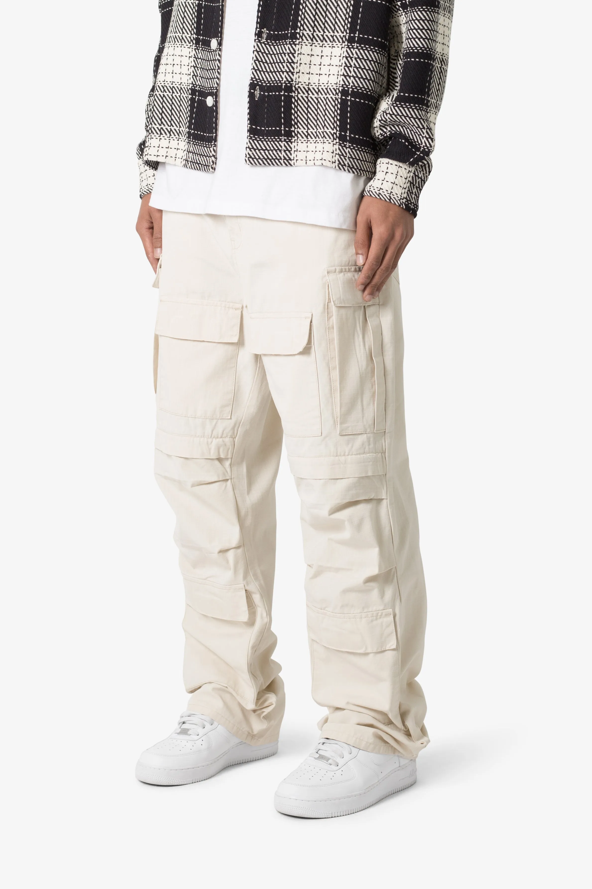Ultra Baggy Ripstop Cargo Pants - Off White sold by MNML product image thumbnail 4