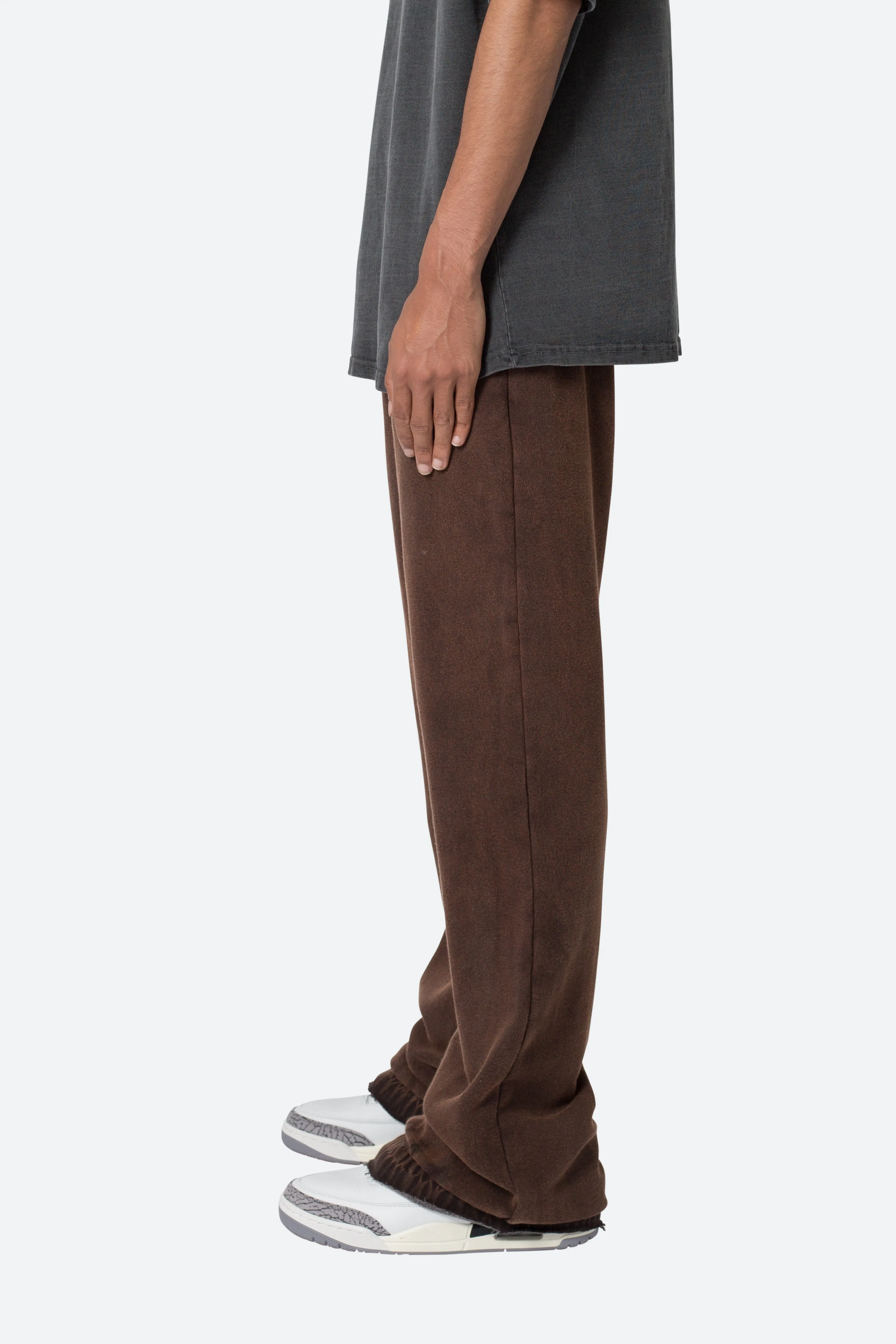 Washed Flare Sweatpants - Brown sold by MNML product image thumbnail 5