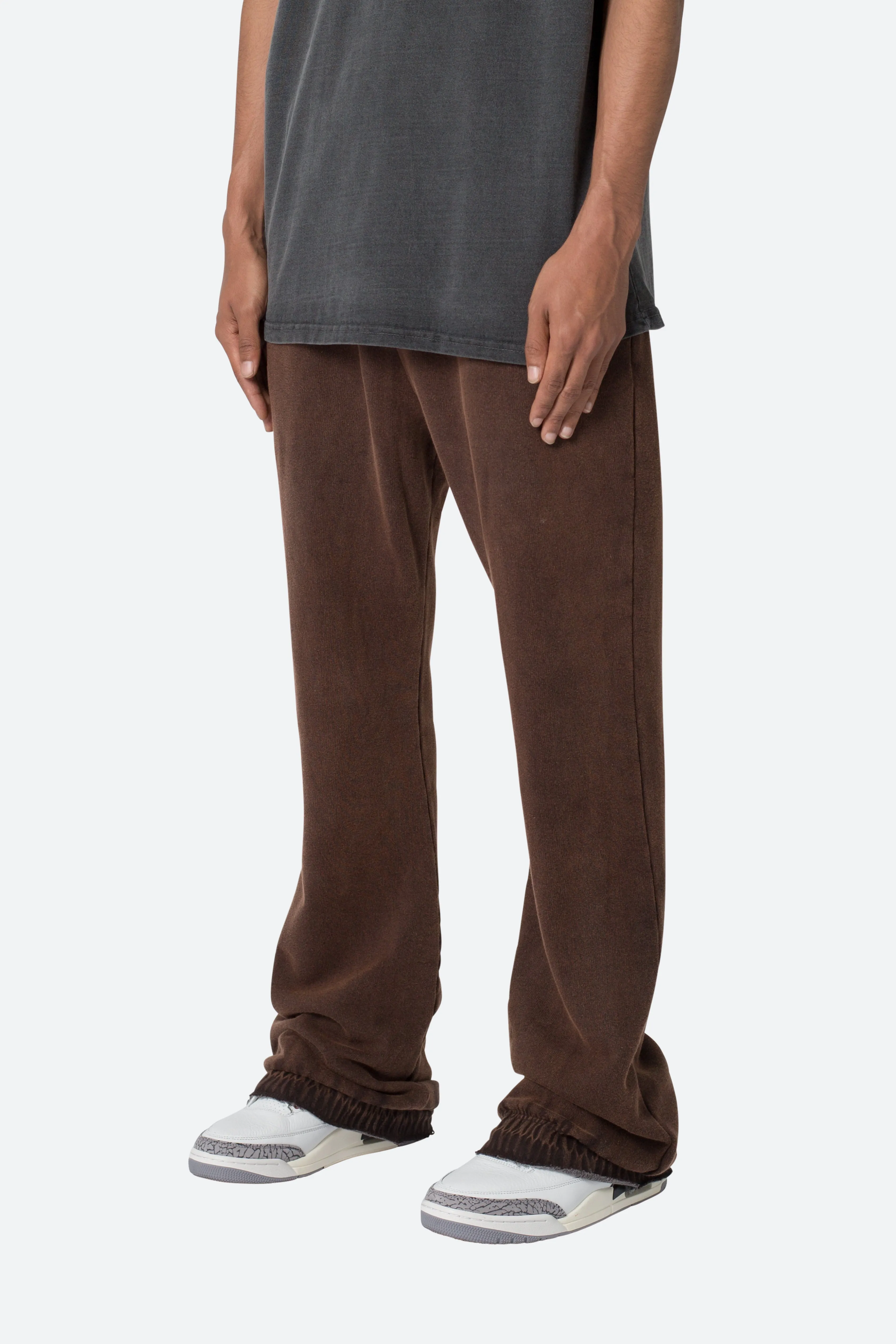 Washed Flare Sweatpants - Brown sold by MNML product image thumbnail 4