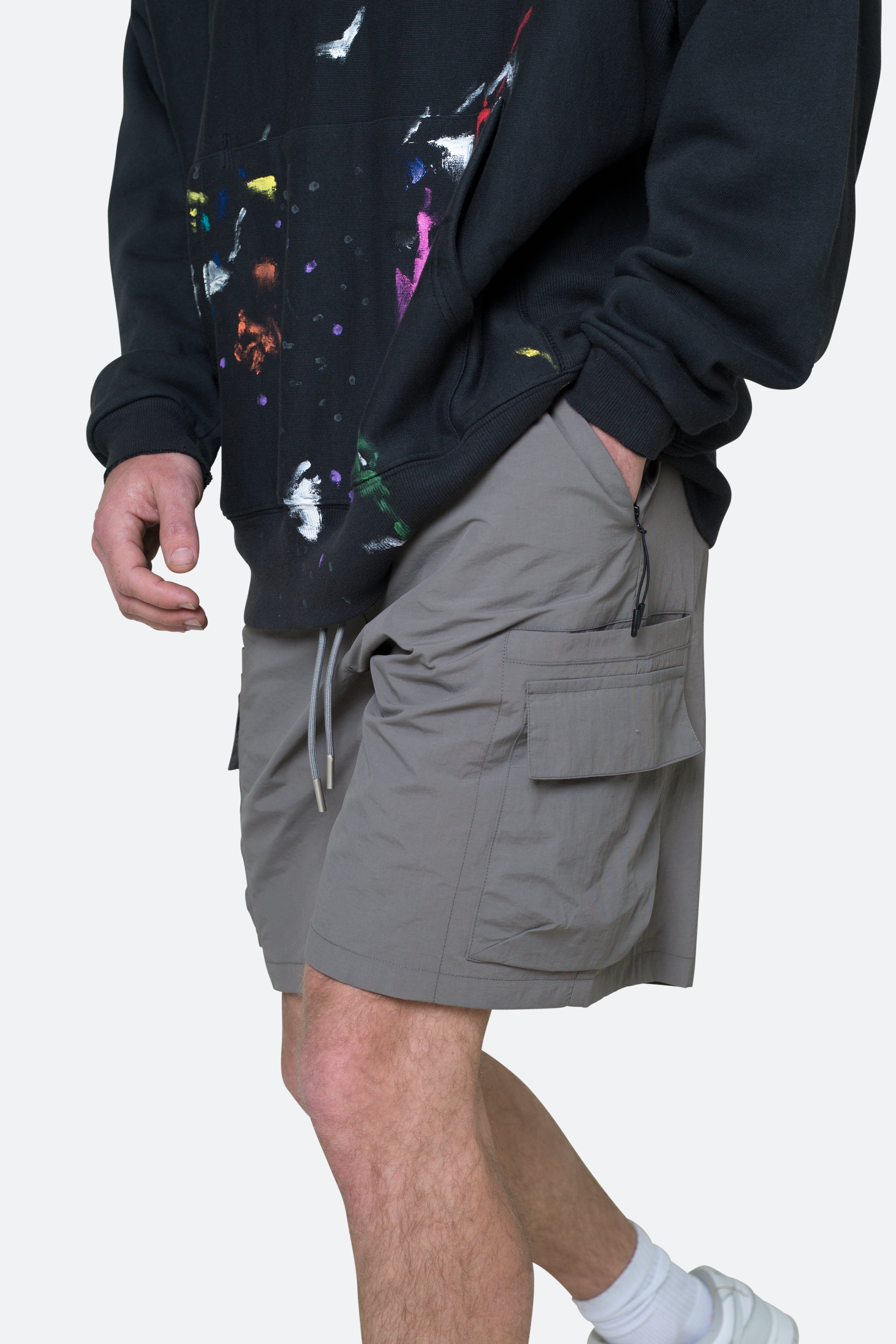 Nylon Side Cargo Shorts - Grey sold by MNML product image thumbnail 7
