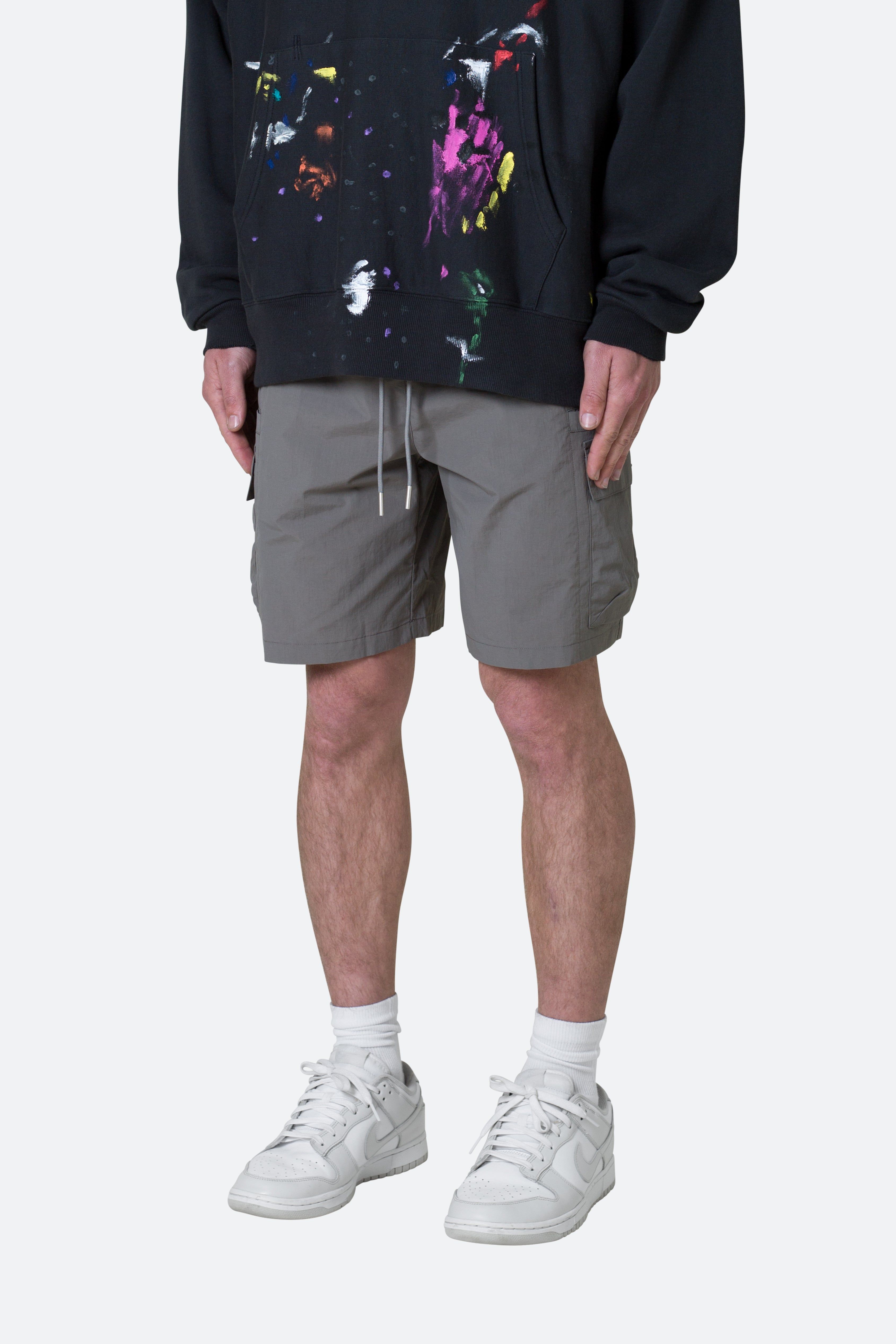 Nylon Side Cargo Shorts - Grey sold by MNML product image thumbnail 4
