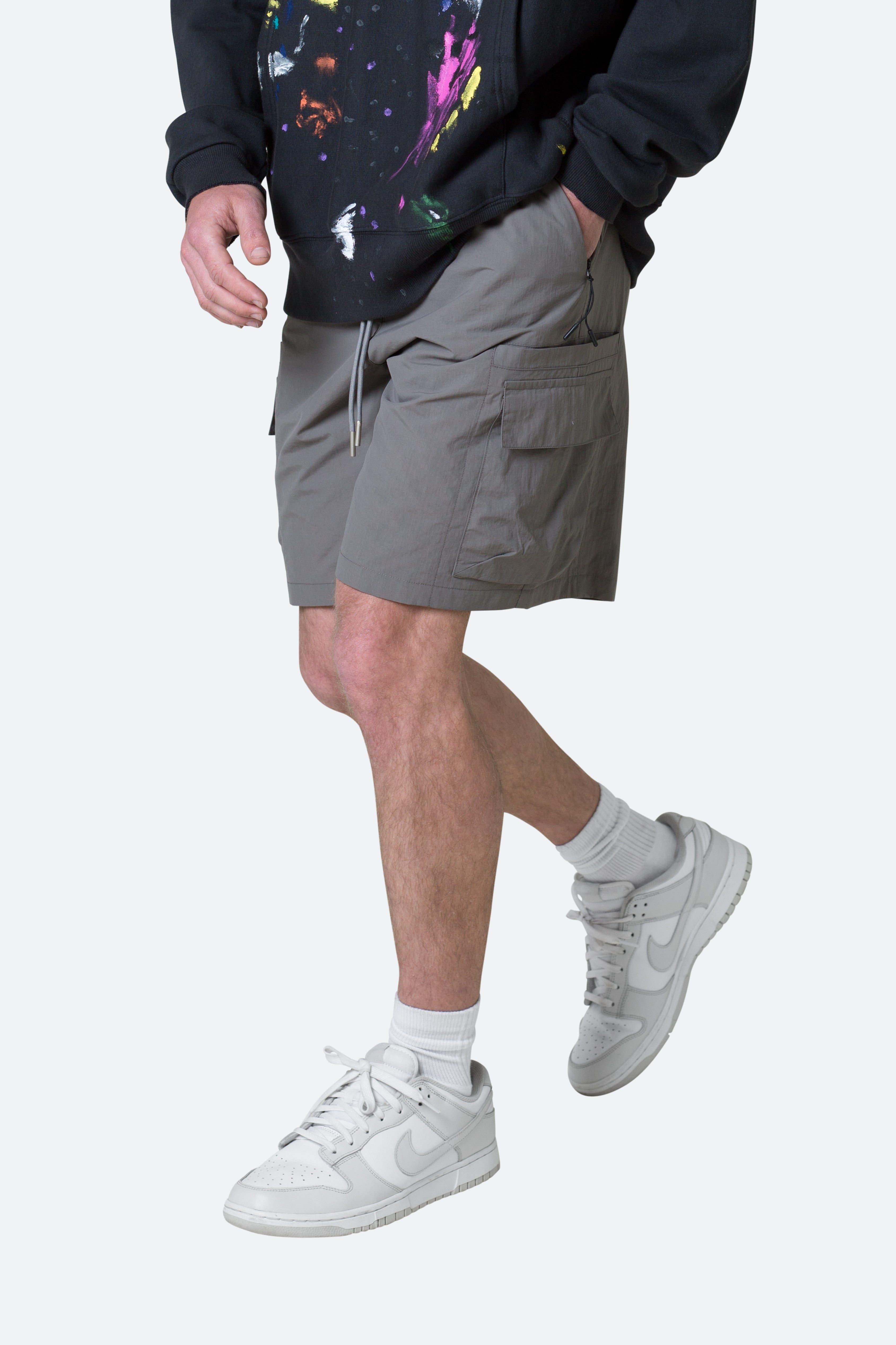 Nylon Side Cargo Shorts - Grey sold by MNML product image thumbnail 2