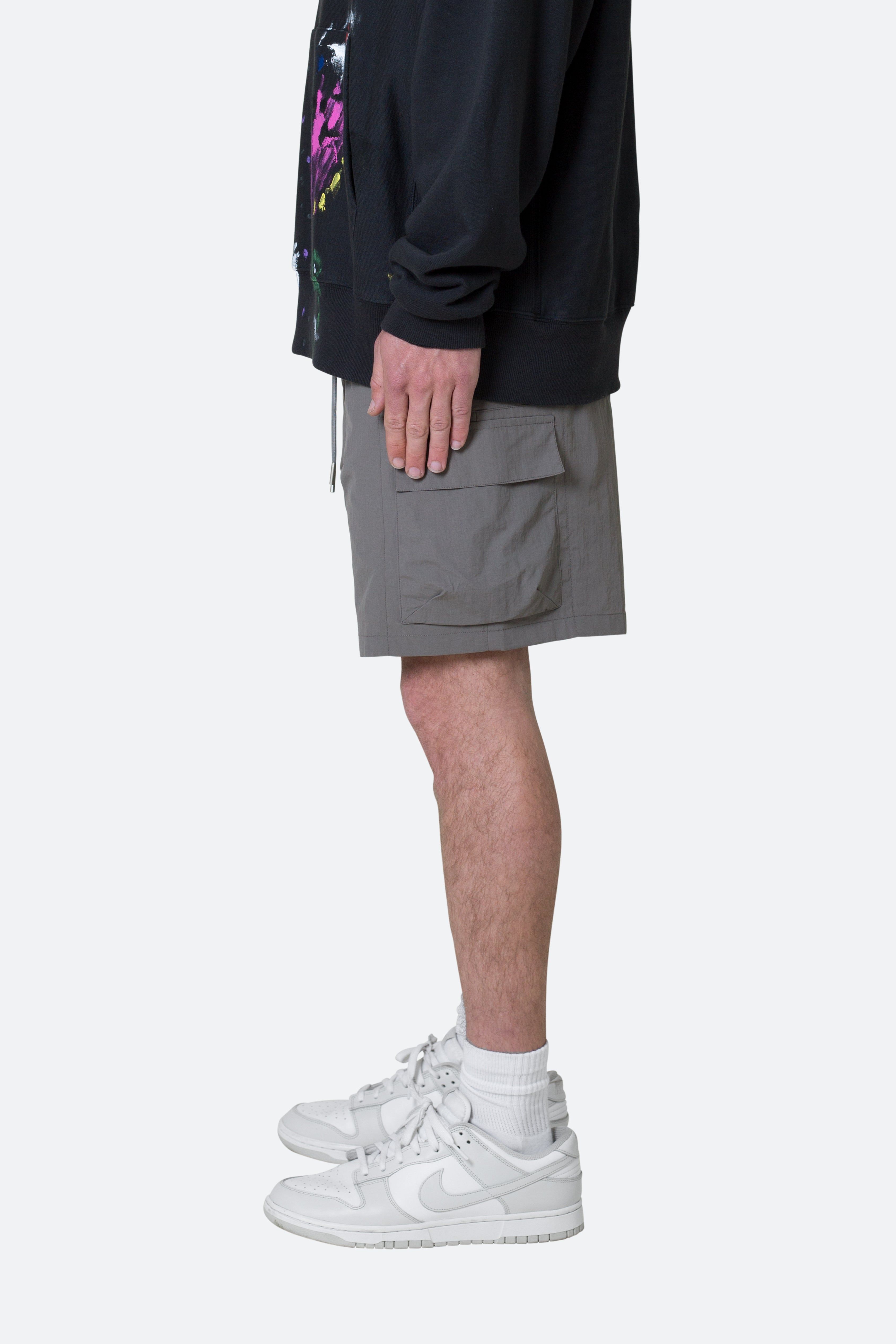 Nylon Side Cargo Shorts - Grey sold by MNML product image thumbnail 5