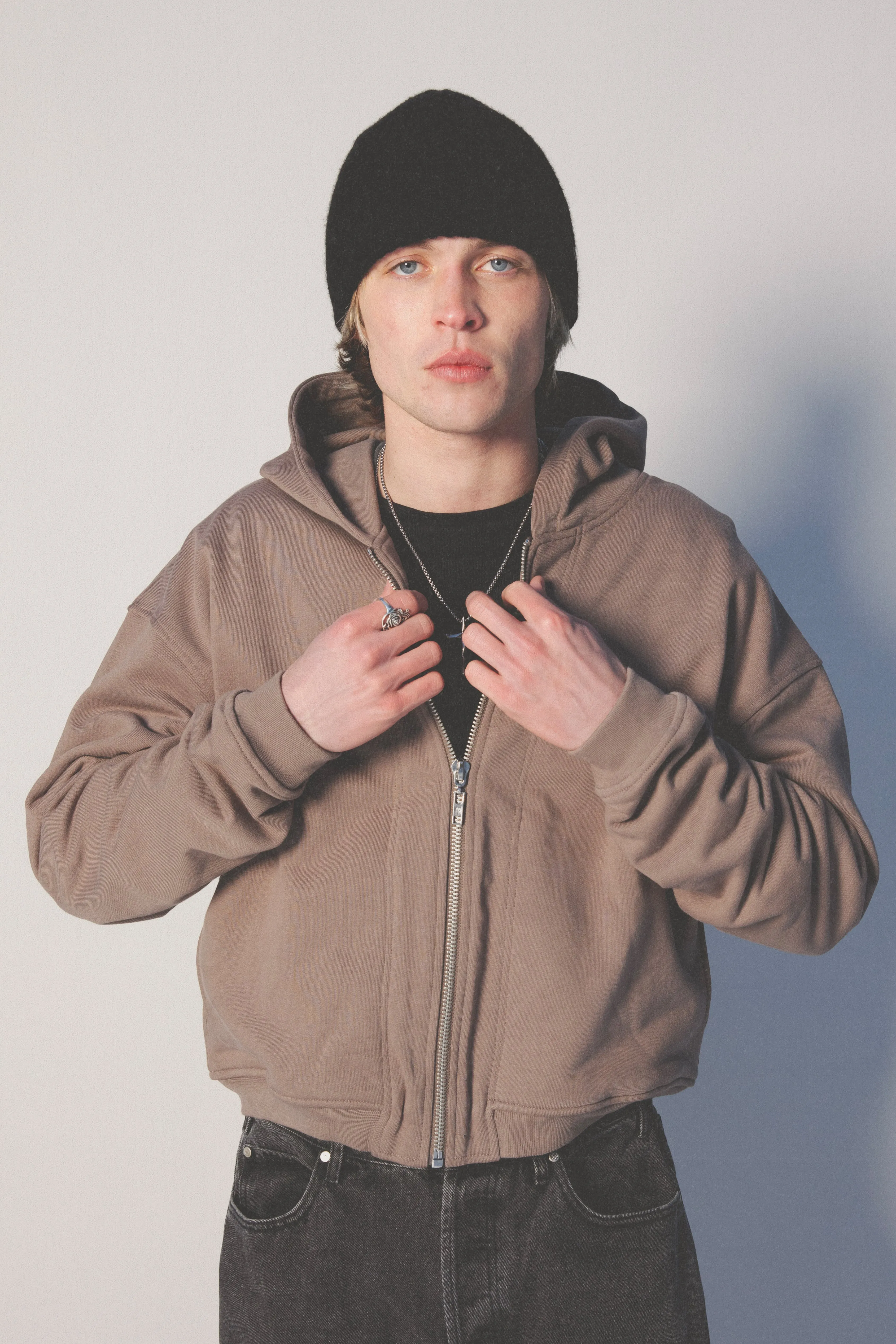 The Perfect Zip Up Hoodie - Grace Gray sold by MNML product image thumbnail 5