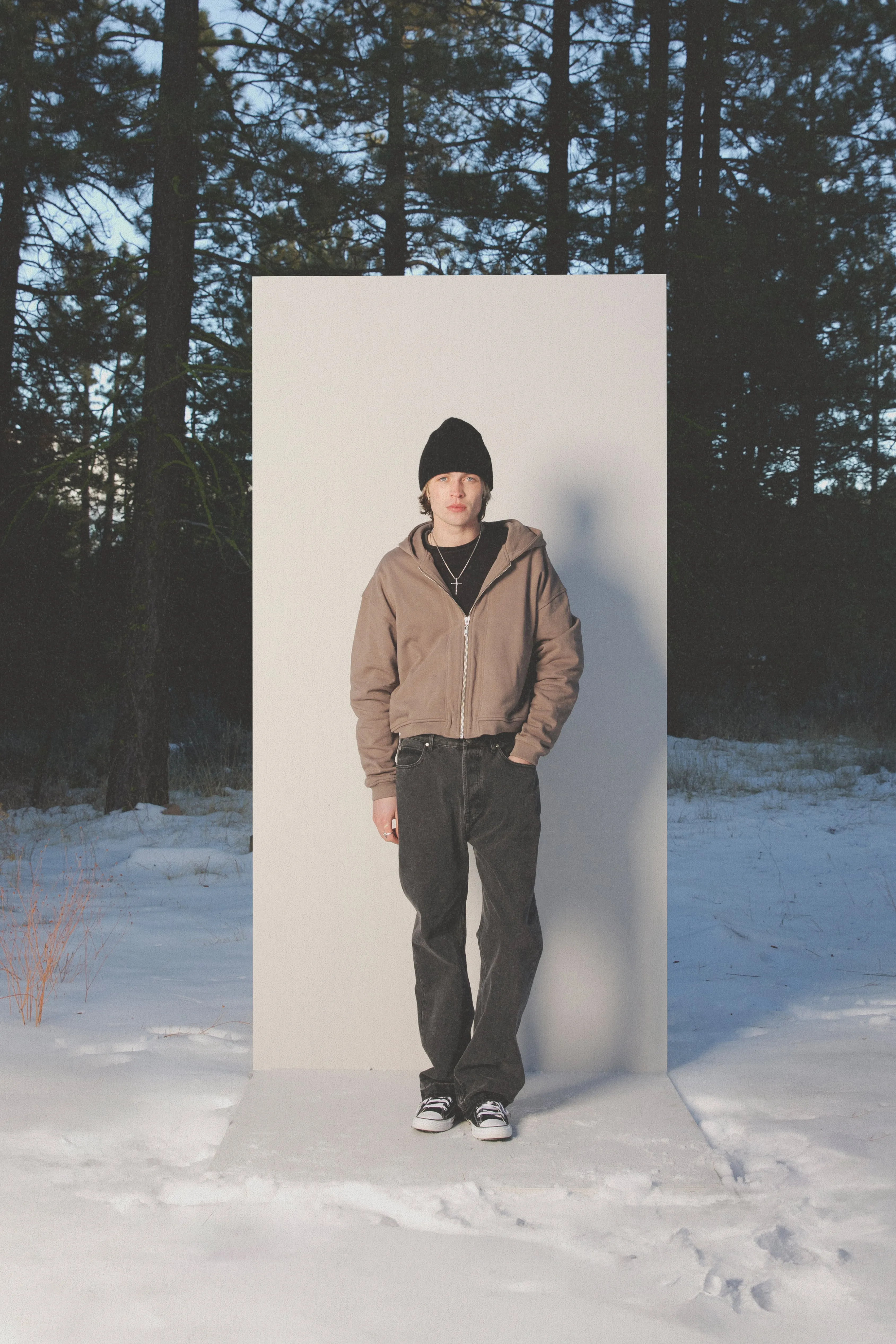 The Perfect Zip Up Hoodie - Grace Gray sold by MNML product image thumbnail 3