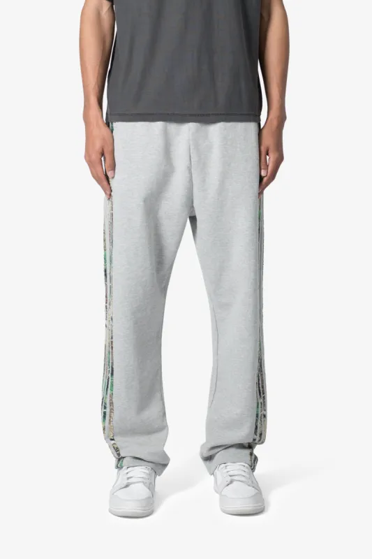 Hunter Camo Stripe Sweatpants - Grey sold by MNML