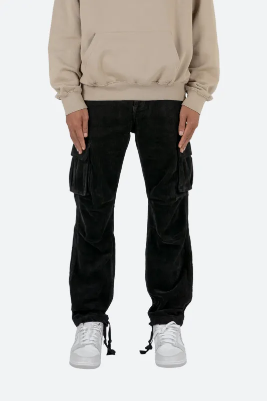 Vintage Corduroy Cargo Pants - Black sold by MNML