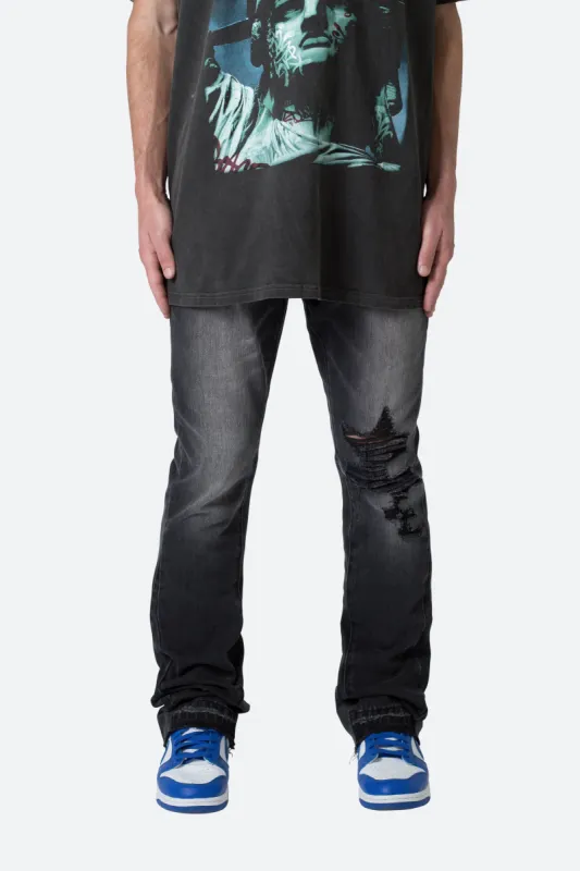 B455 Flare Denim - Washed Black sold by MNML