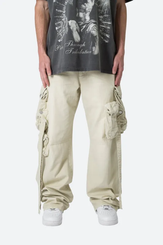 Strapped Multi Cargo Pants - Khaki sold by MNML