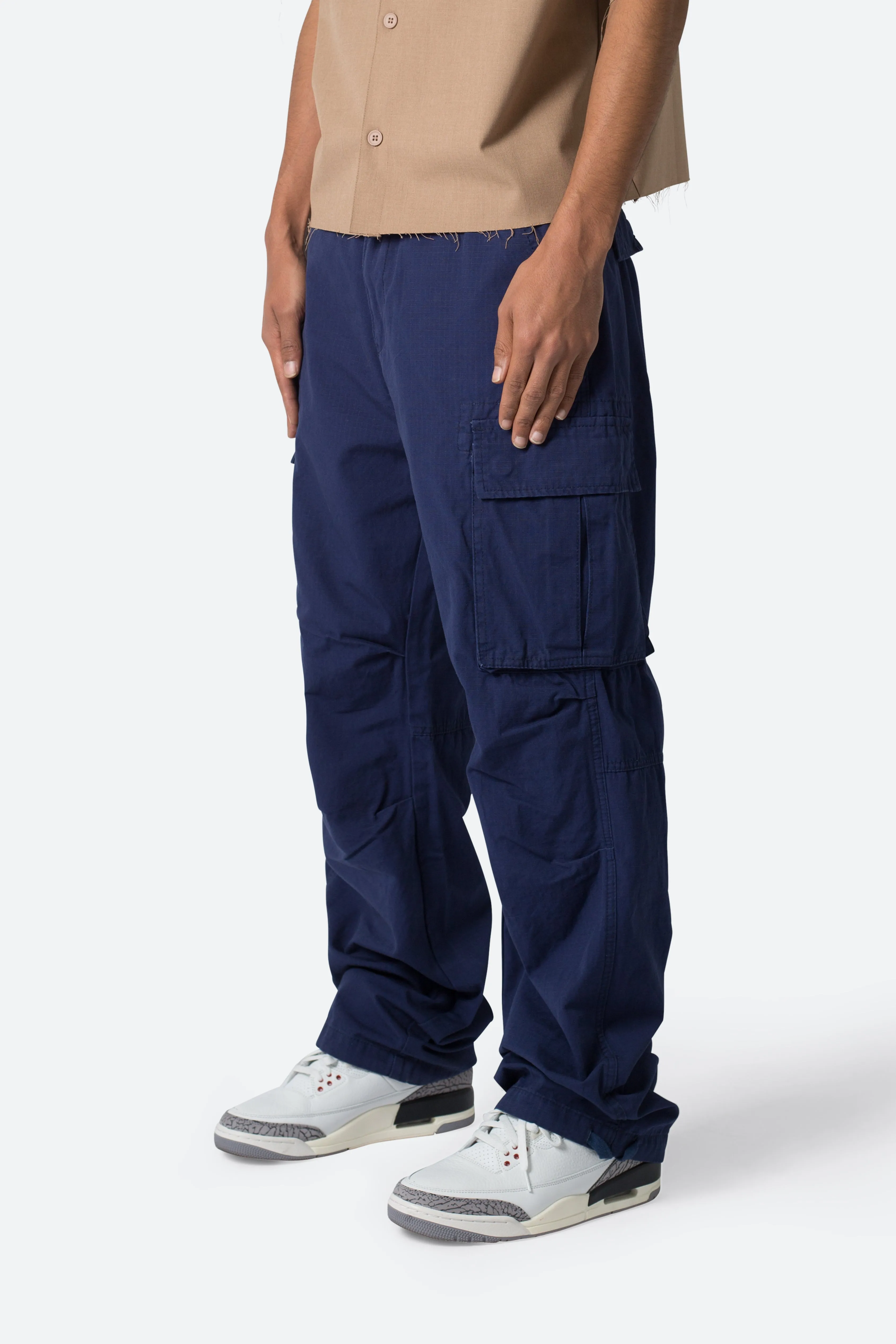 Ultra Baggy Vintage Cargo Pants - Navy sold by MNML product image thumbnail 4