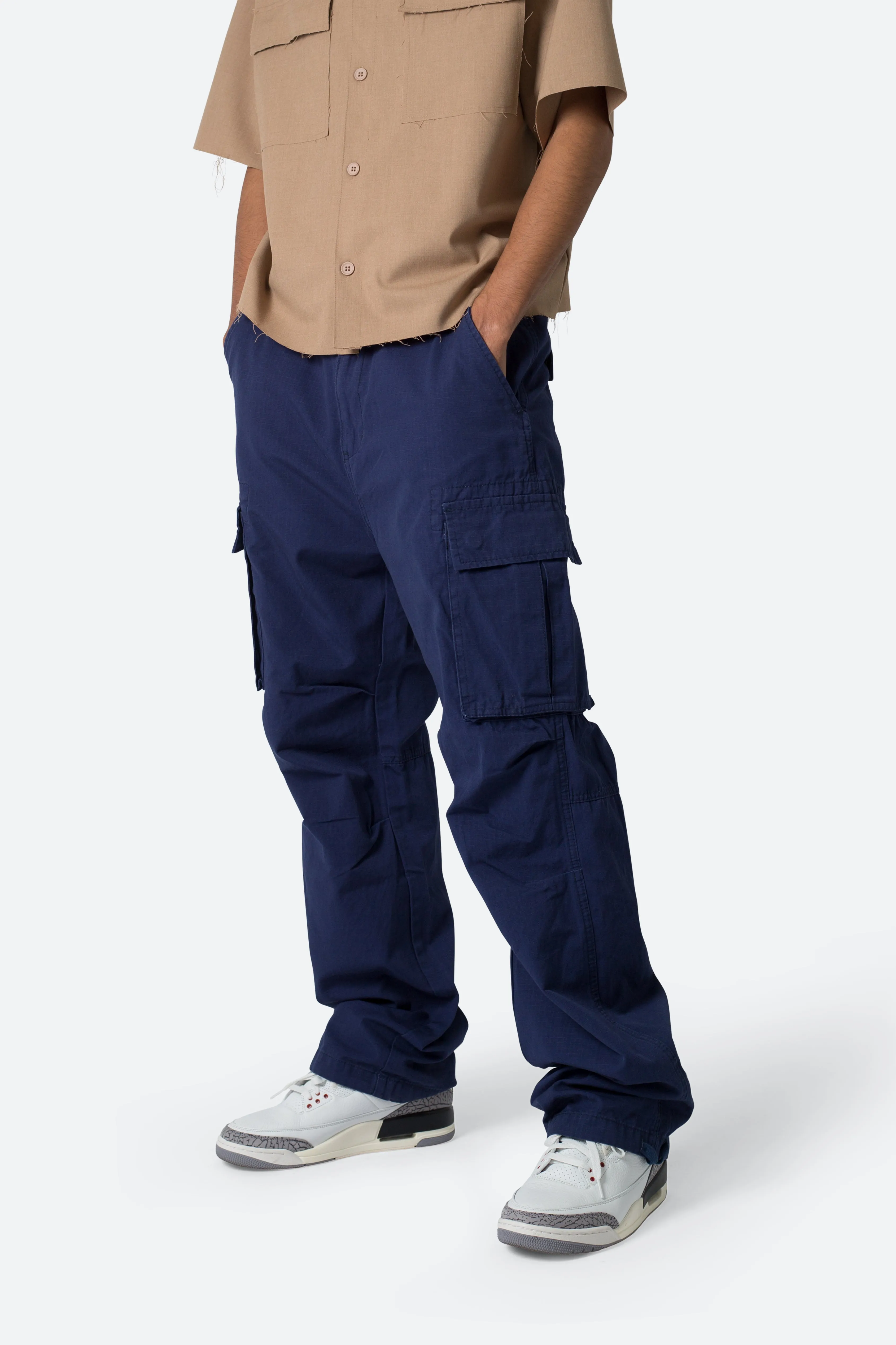 Ultra Baggy Vintage Cargo Pants - Navy sold by MNML product image thumbnail 2