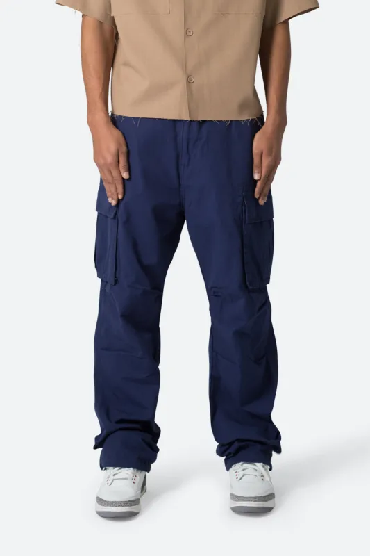 Ultra Baggy Vintage Cargo Pants - Navy sold by MNML