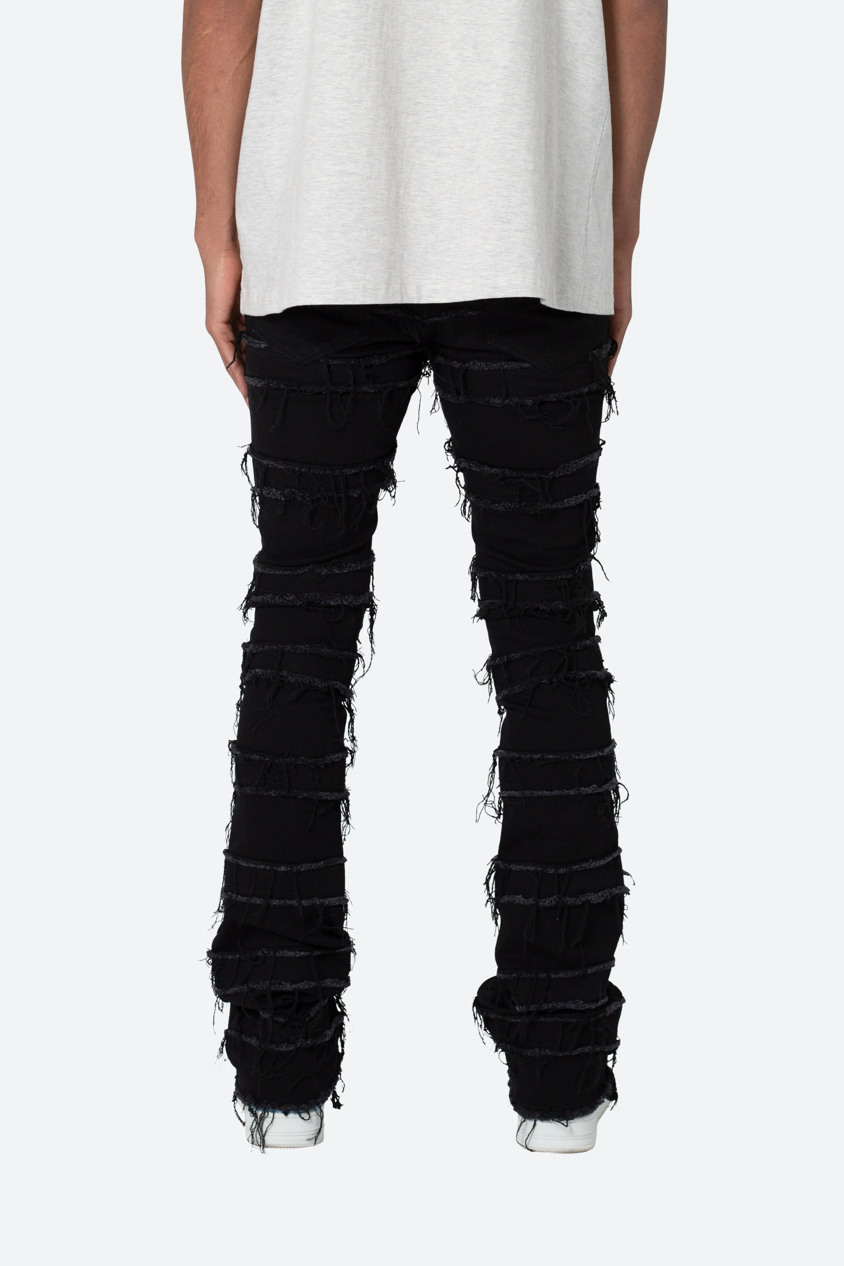 X597 Paneled Skinny Stacked Denim - Black sold by MNML product image thumbnail 5