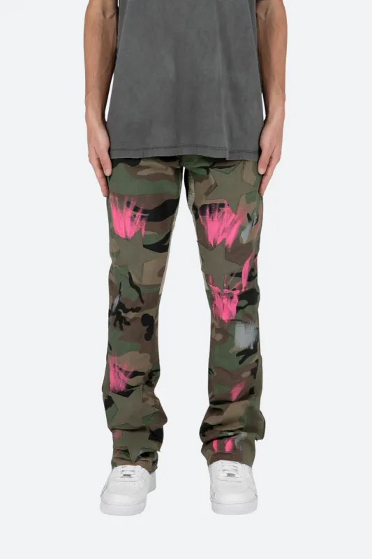 B439 Star Flare Denim - Camo sold by MNML