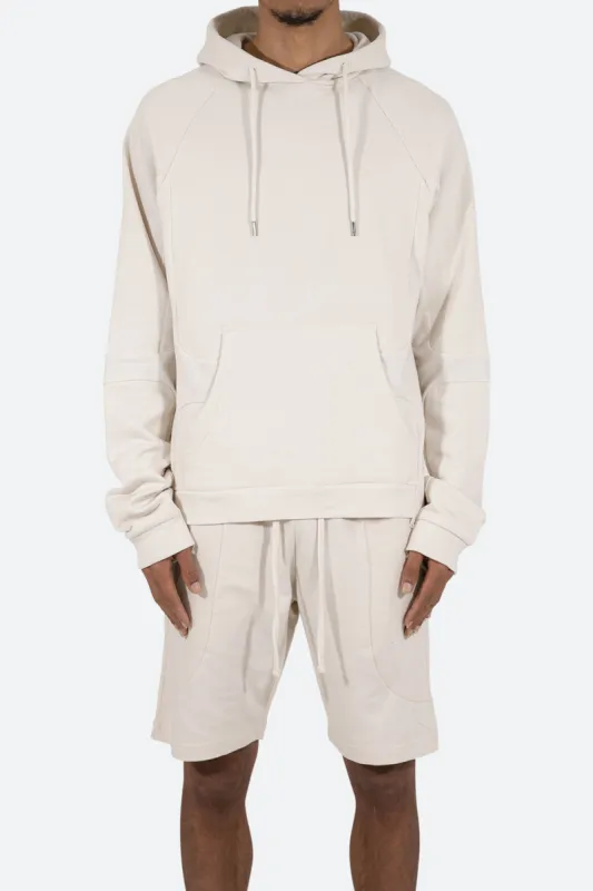 Geo Paneled Hoodie - Off White sold by MNML