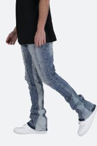 B420 Paneled Flare Denim - Blue sold by MNML