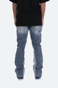 B420 Paneled Flare Denim - Blue sold by MNML