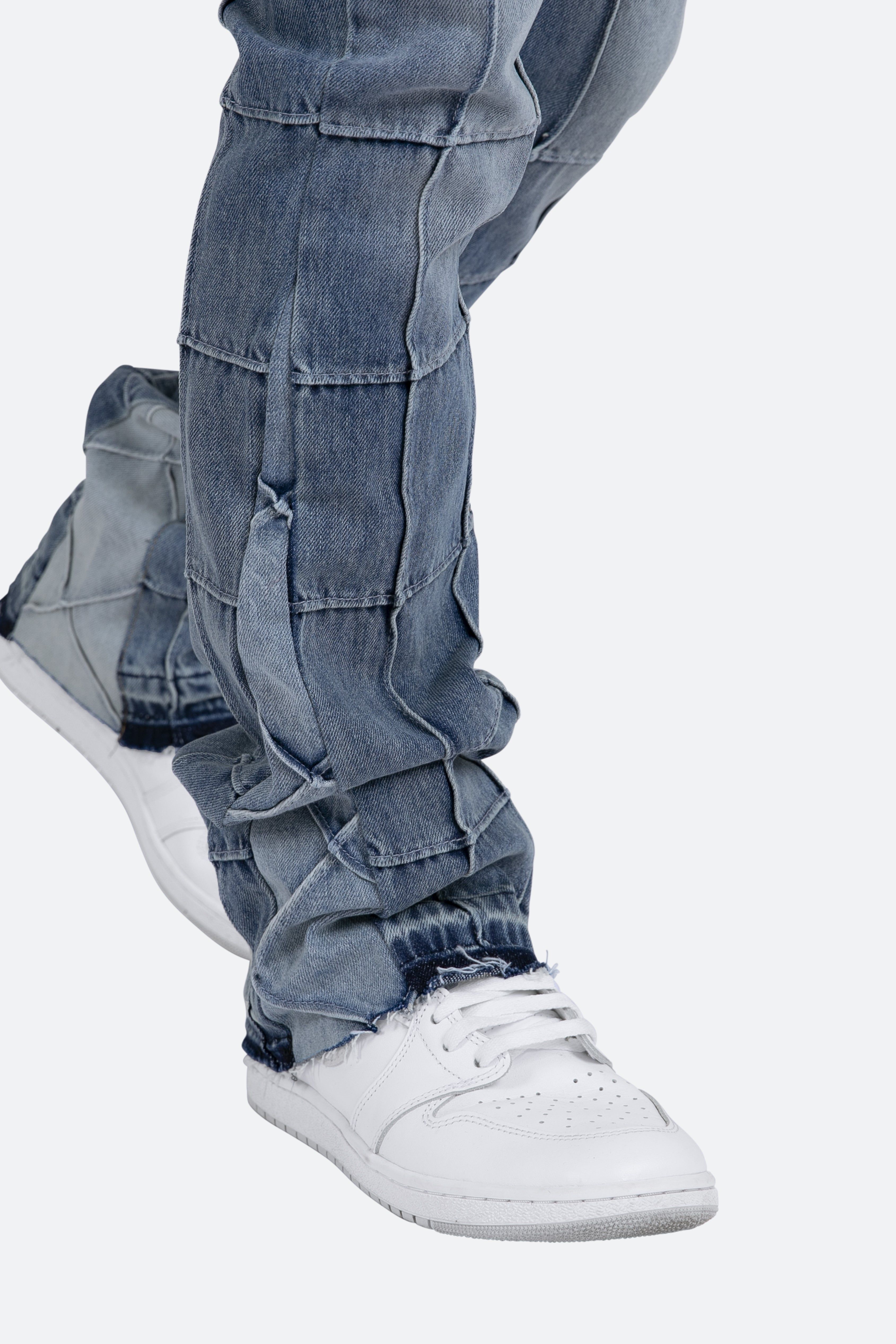 B420 Paneled Flare Denim - Blue sold by MNML product image thumbnail 9
