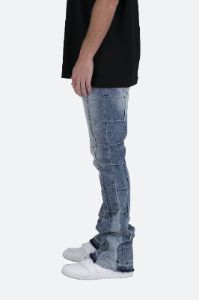 B420 Paneled Flare Denim - Blue sold by MNML