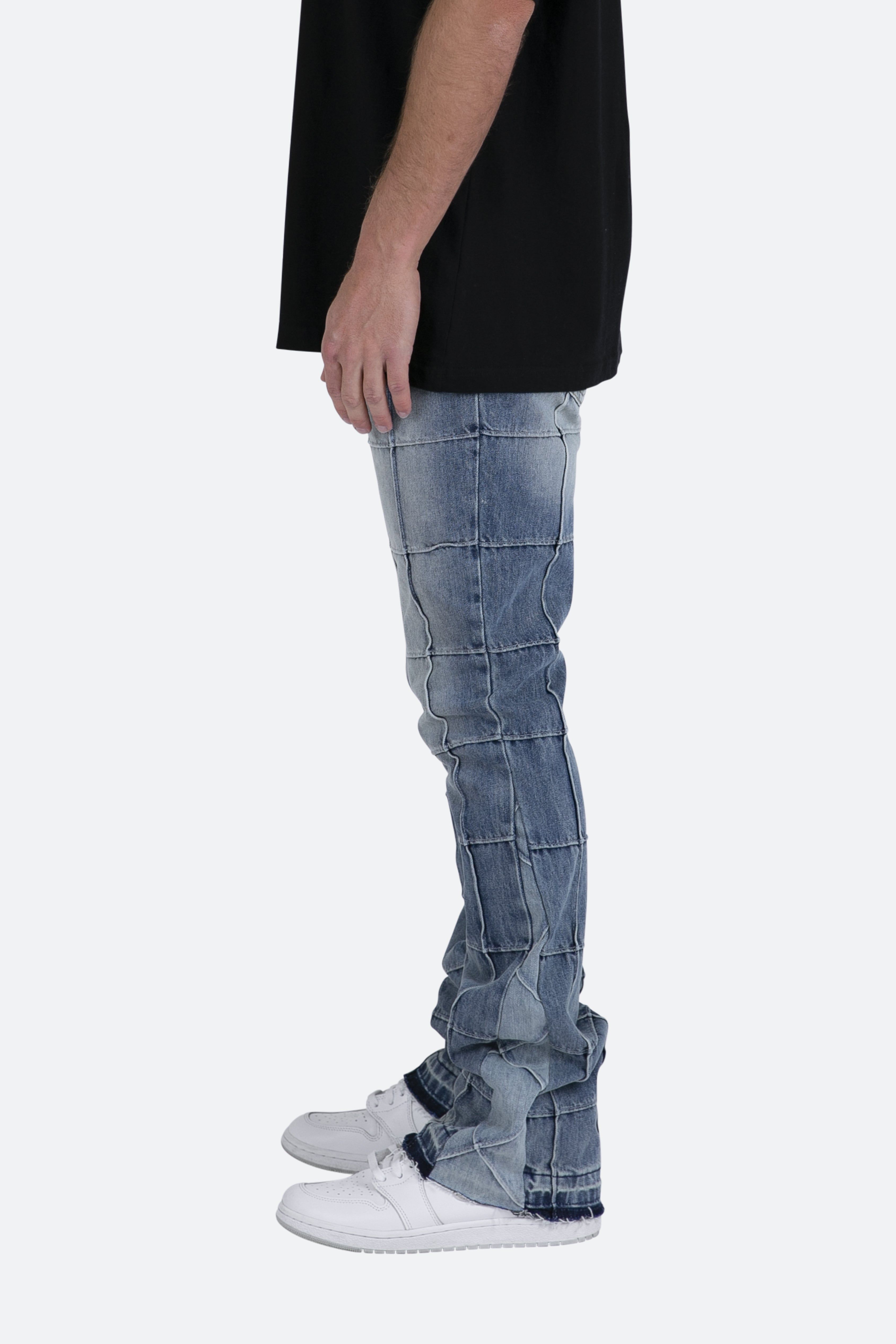 B420 Paneled Flare Denim - Blue sold by MNML product image thumbnail 5