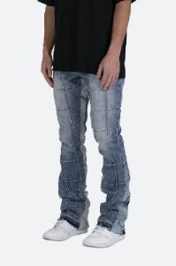B420 Paneled Flare Denim - Blue sold by MNML