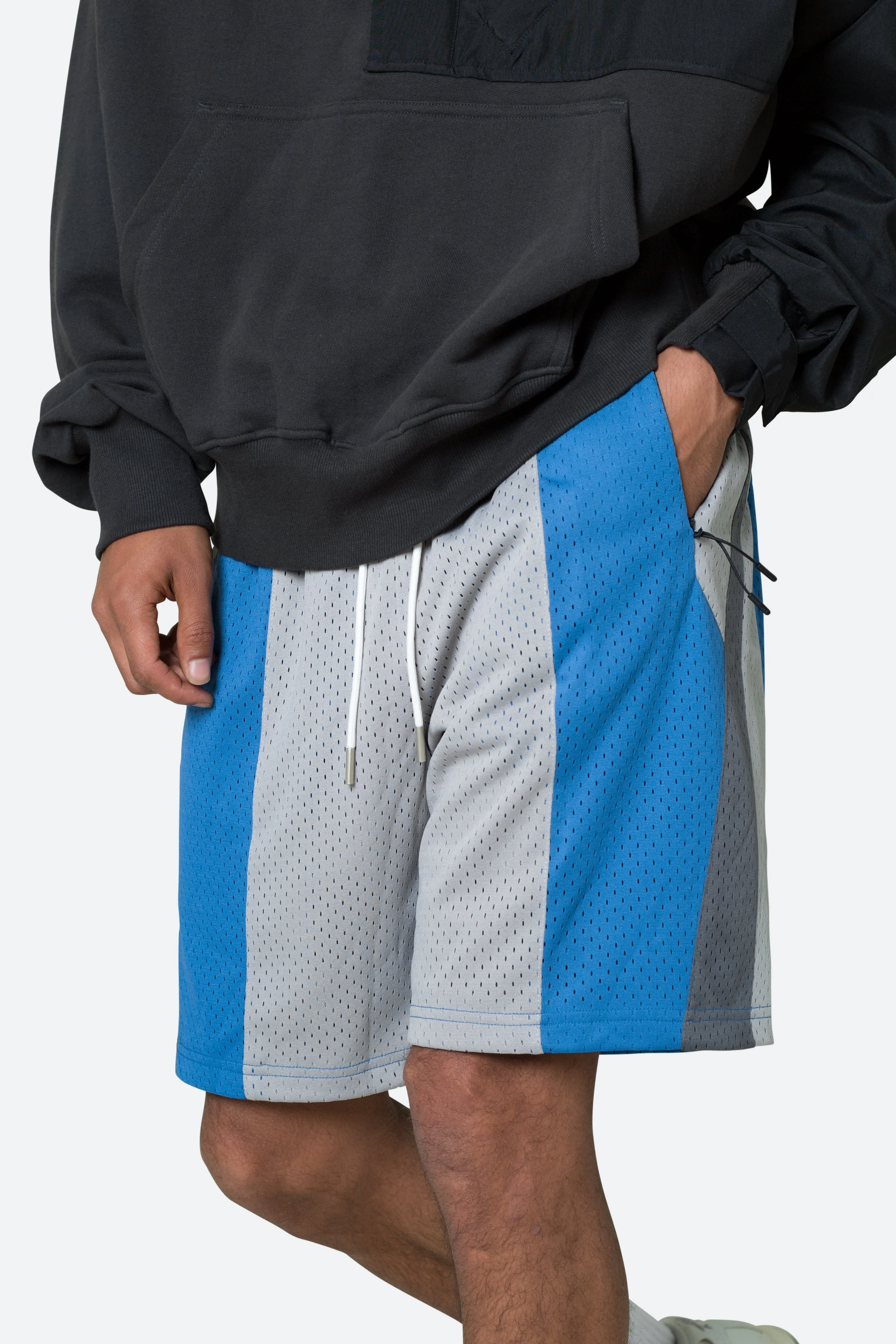 Mesh Paneled Shorts - Blue/Grey sold by MNML product image thumbnail 2