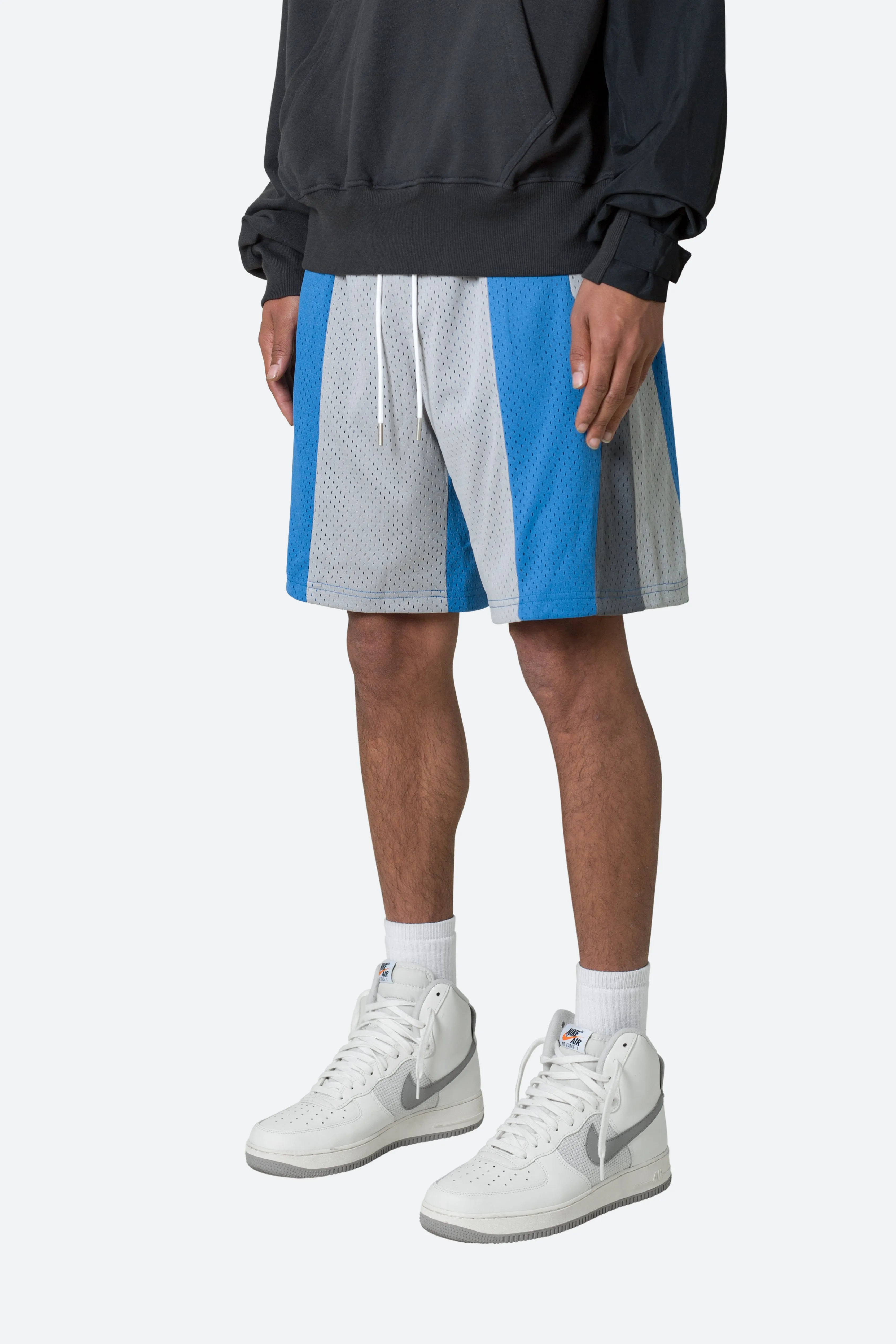 Mesh Paneled Shorts - Blue/Grey sold by MNML product image thumbnail 5