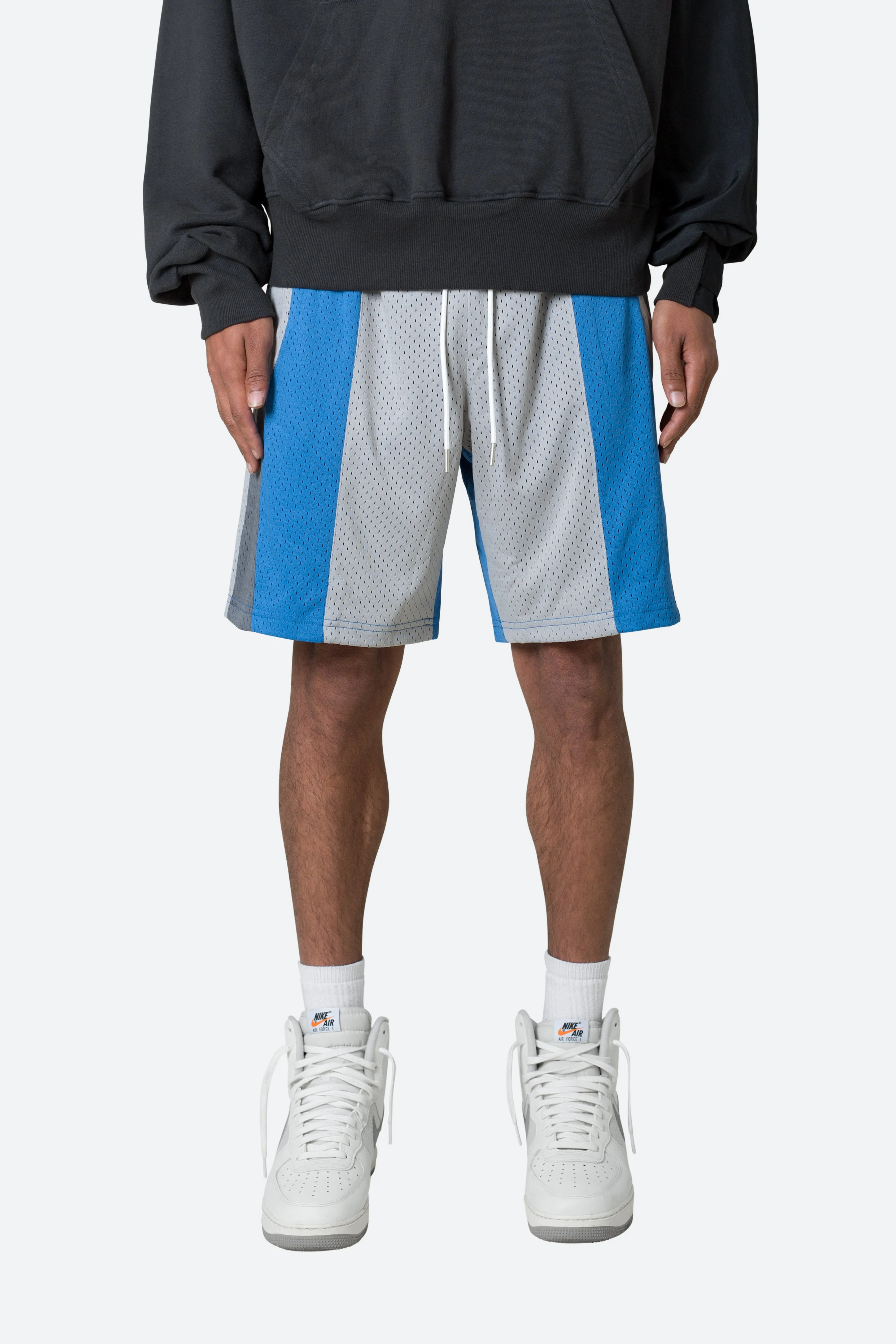 Mesh Paneled Shorts - Blue/Grey sold by MNML product image thumbnail 4