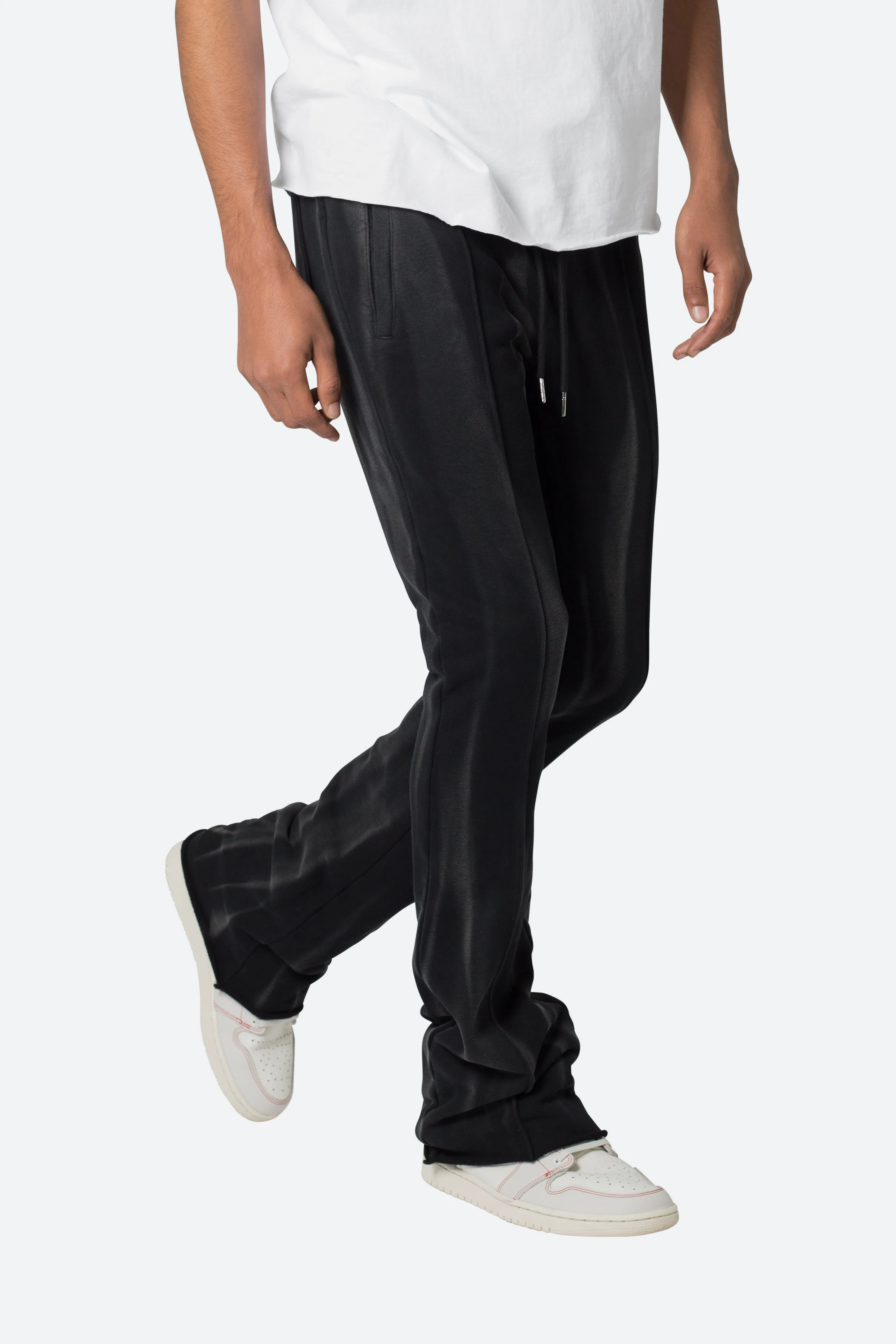 French Terry Flare Sweatpants - Black sold by MNML product image thumbnail 3