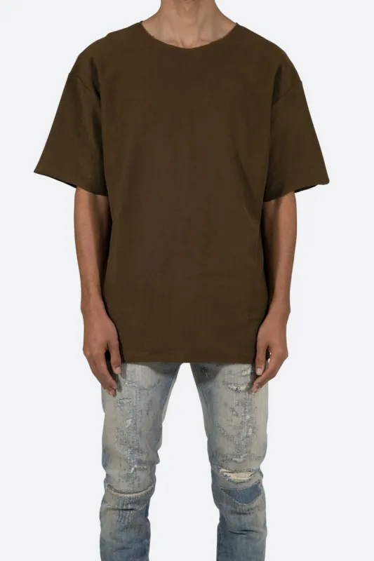 Reverse Terry Tee - Brown sold by MNML