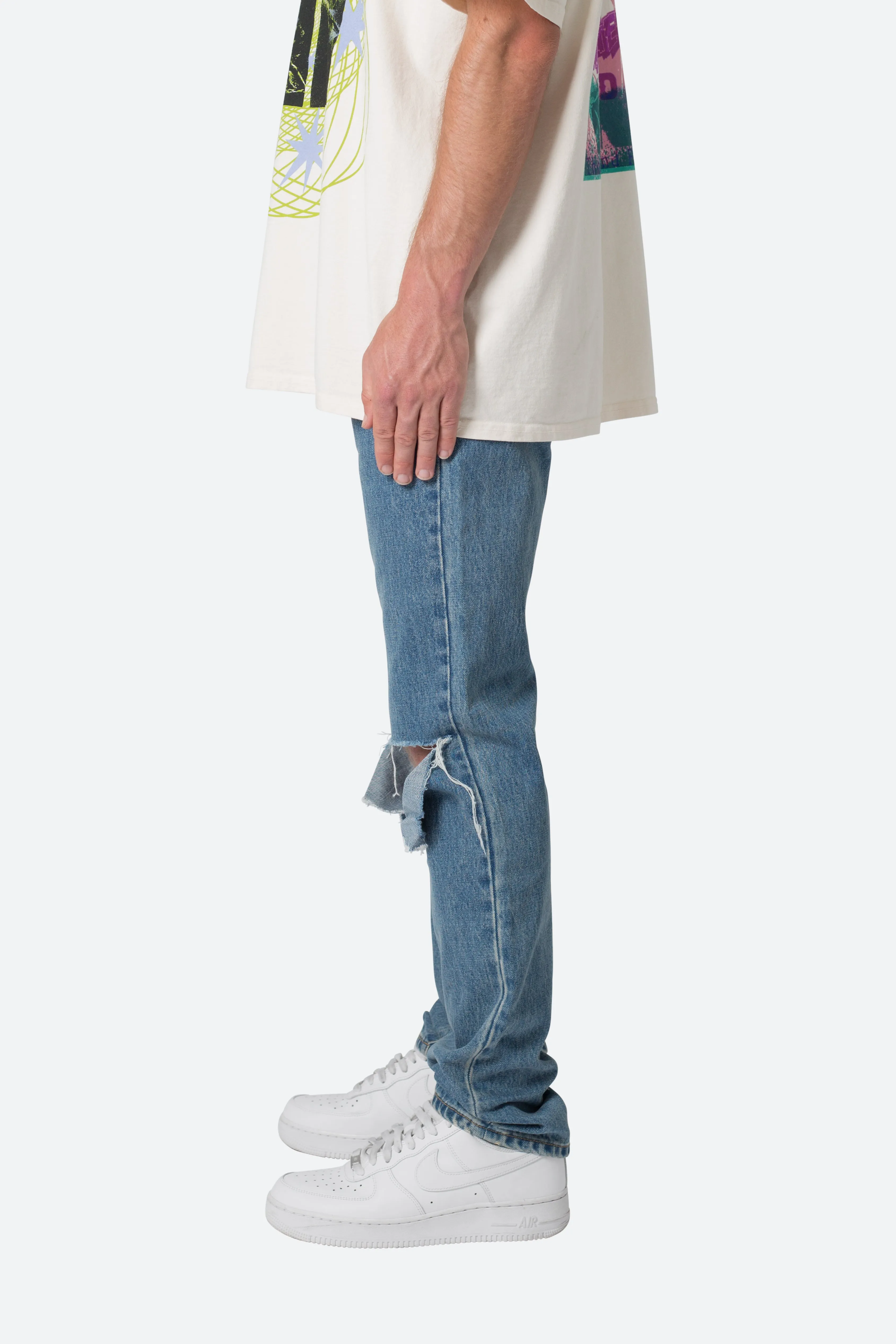 D530 Zipper Straight Denim - Blue sold by MNML product image thumbnail 4