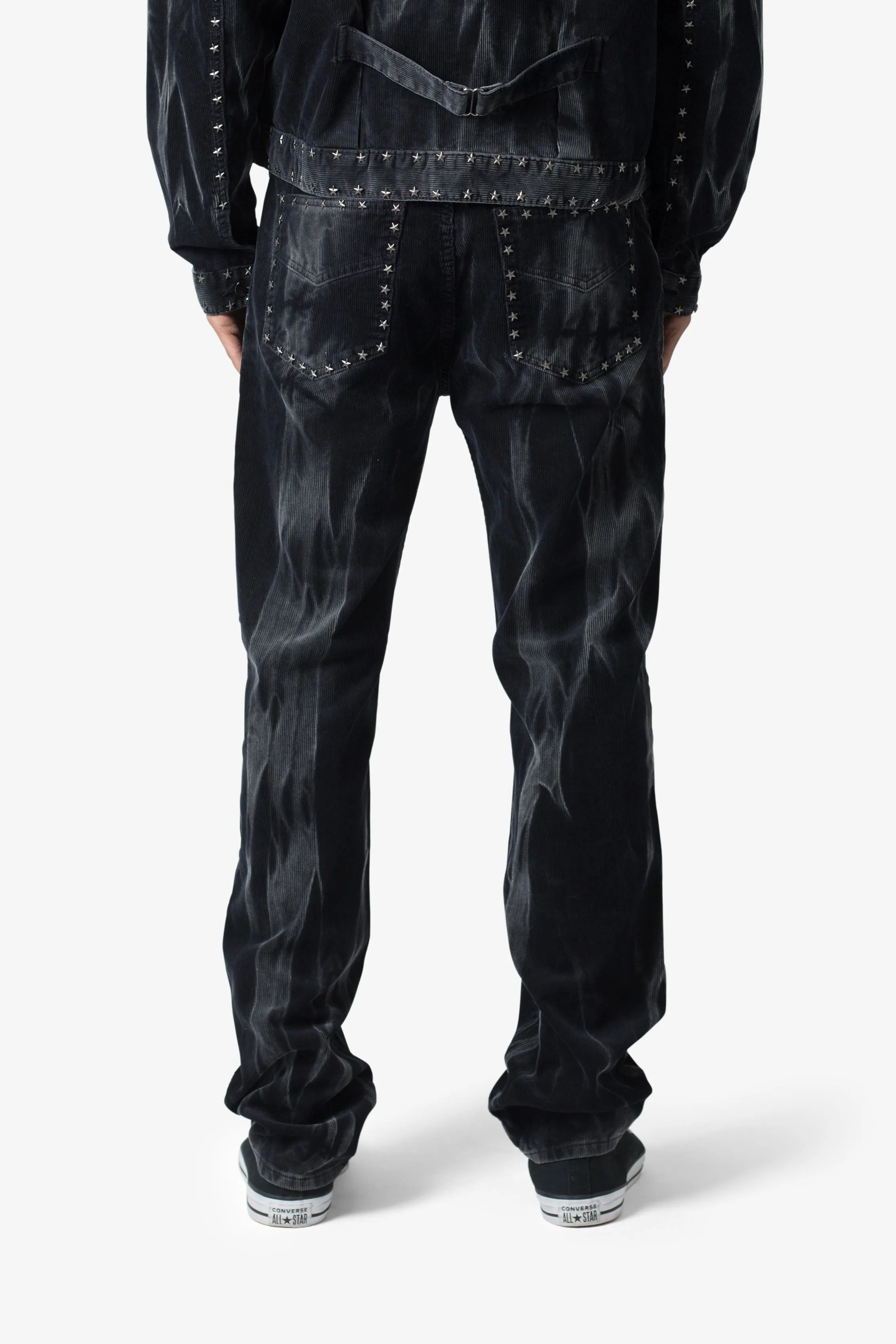 Star Studded Pants - Washed Black sold by MNML product image thumbnail 5