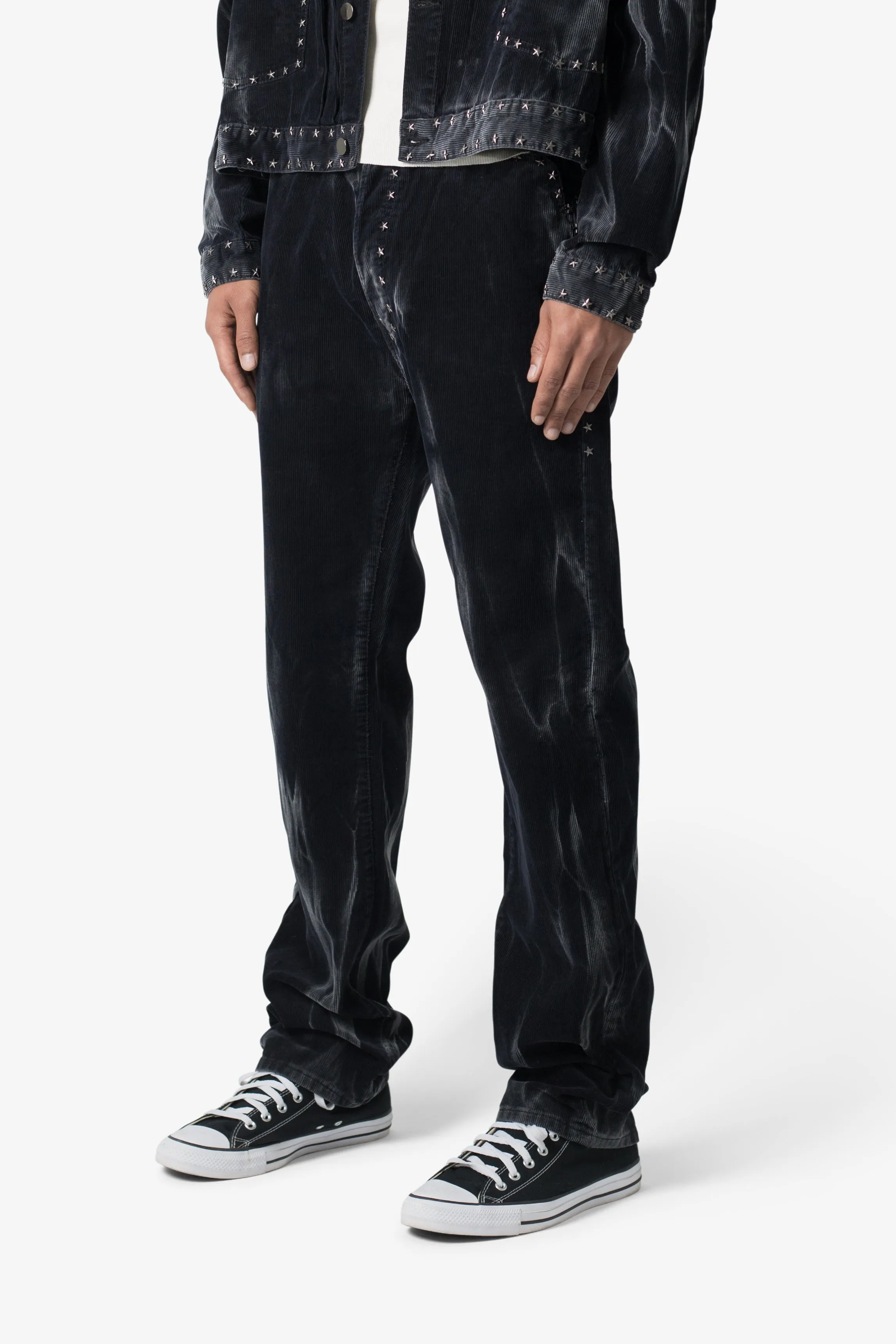 Star Studded Pants - Washed Black sold by MNML product image thumbnail 2