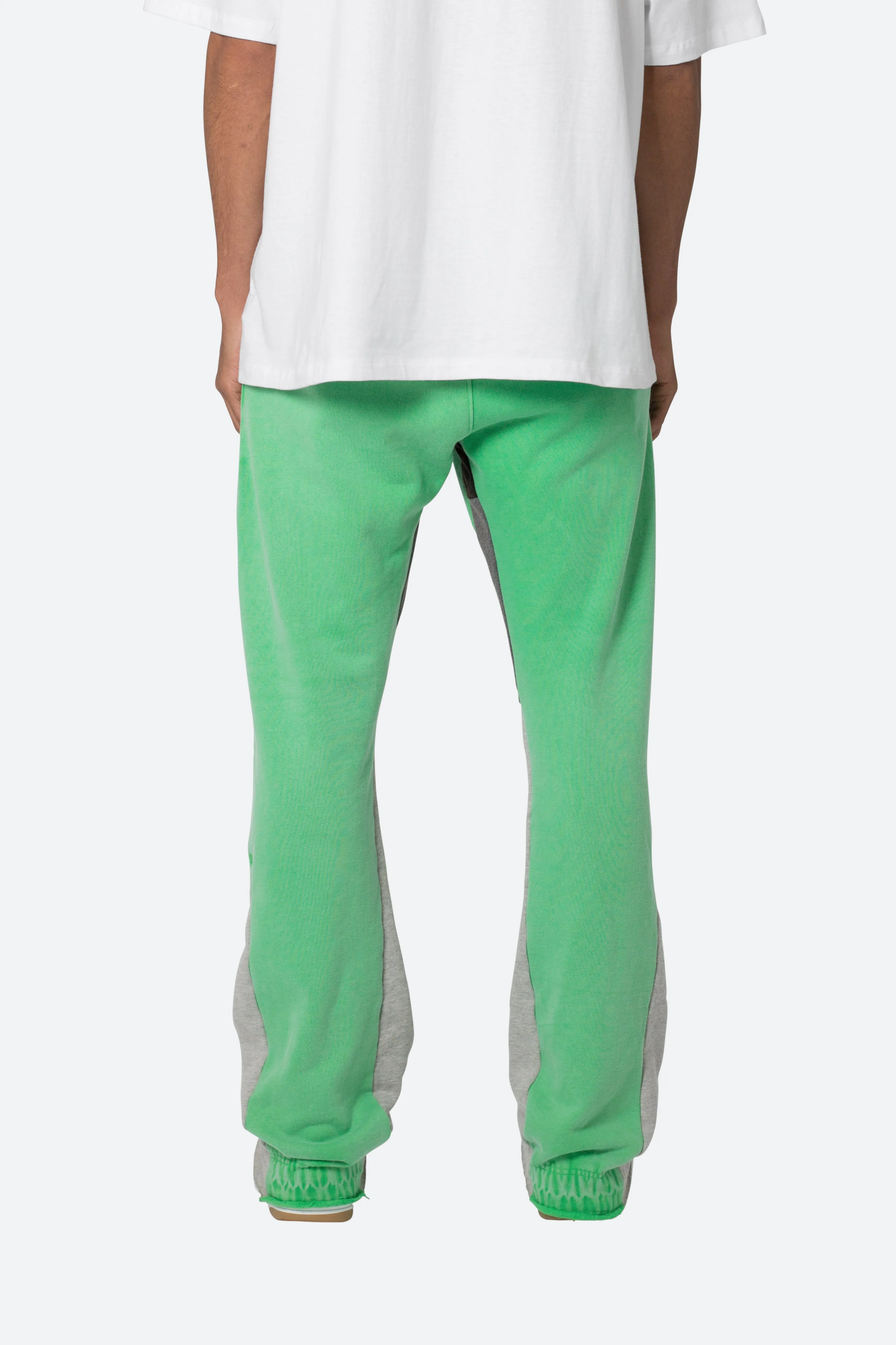 Patched Contrast Bootcut Sweatpants - Green sold by MNML product image thumbnail 5