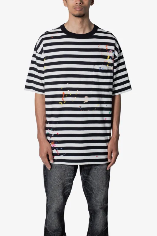 Paint Splatter Tee - Black/White sold by MNML