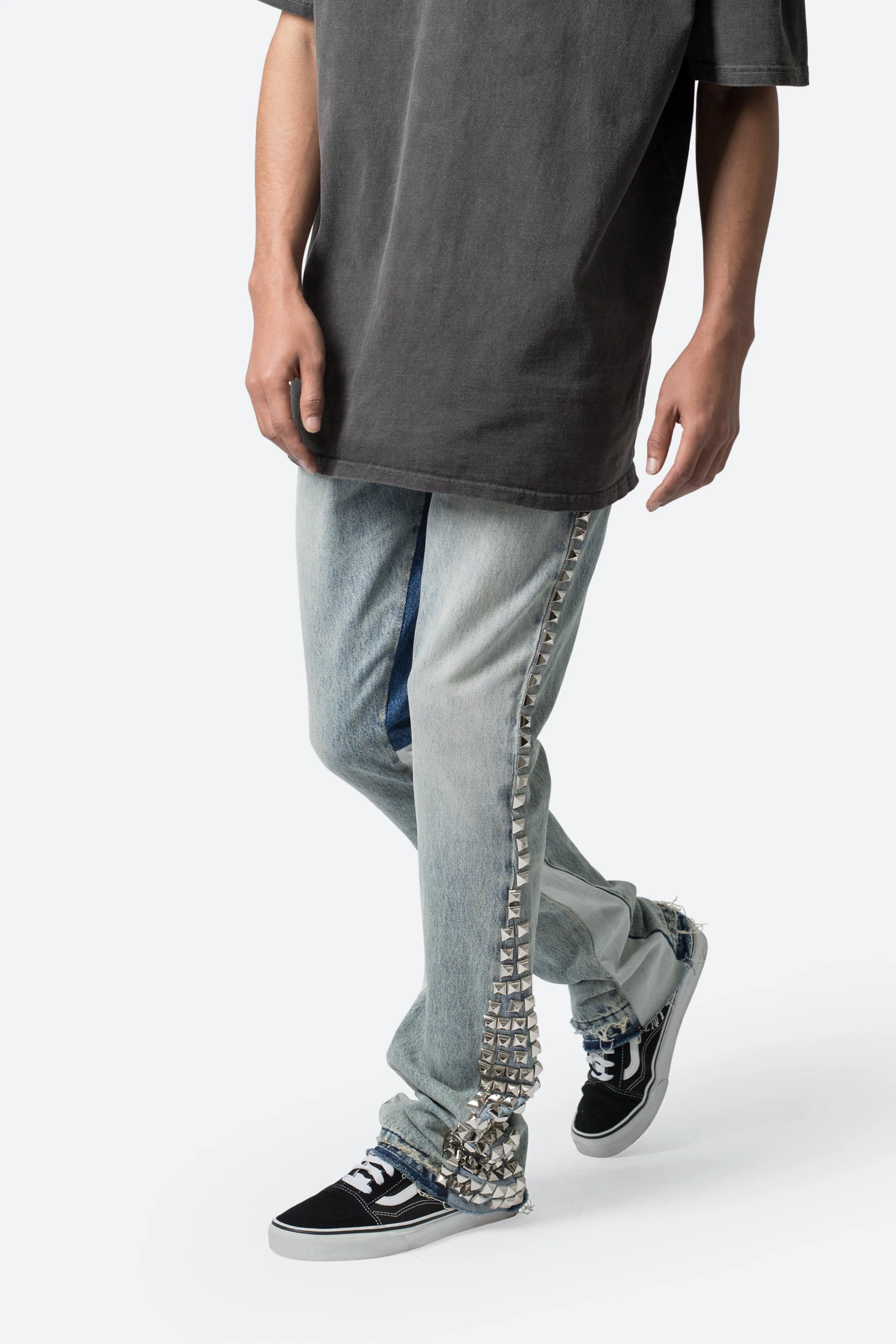 B572 Studded Flare Denim - Blue sold by MNML product image thumbnail 2