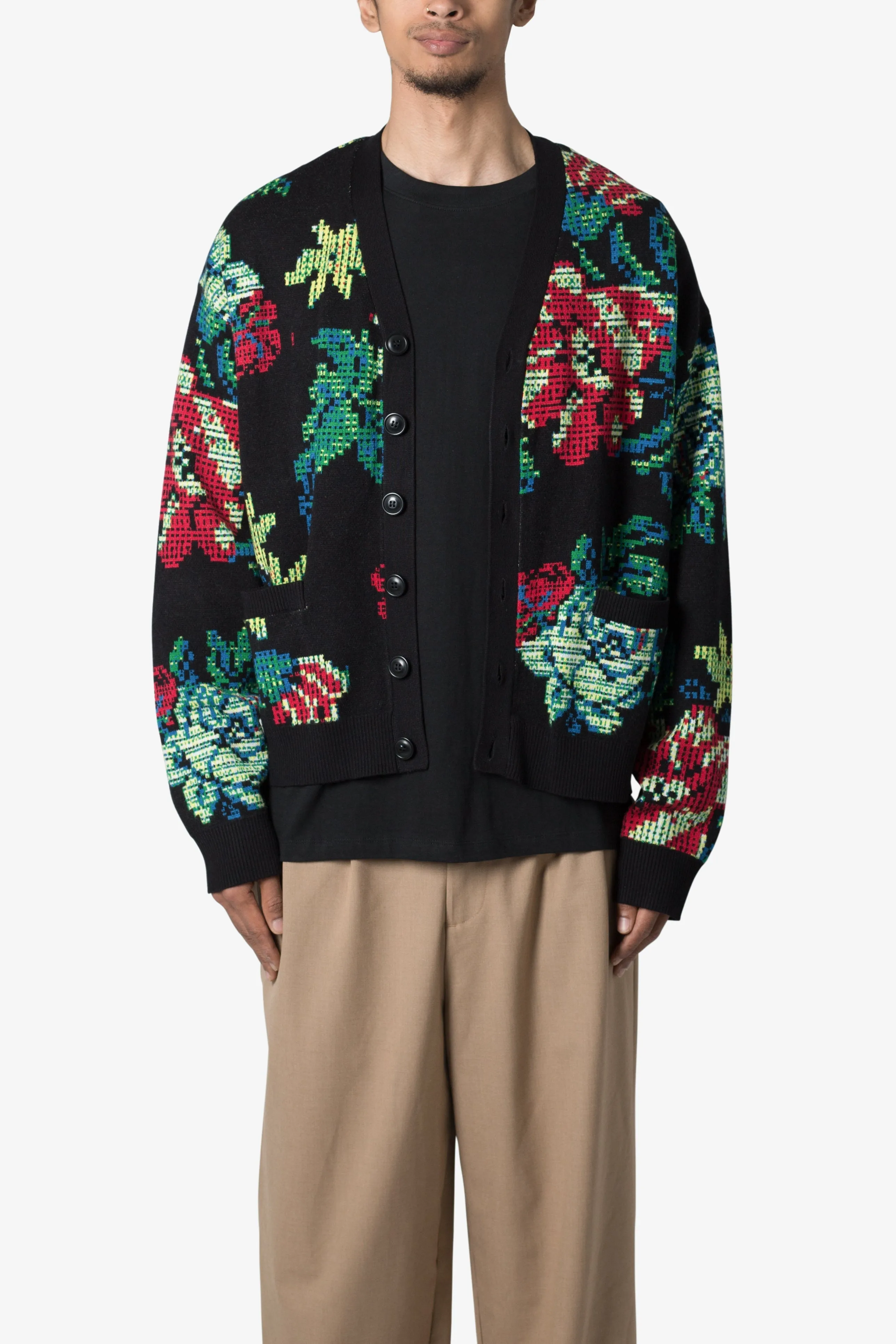 Floral Knit Cardigan - Multi sold by MNML product image thumbnail 3