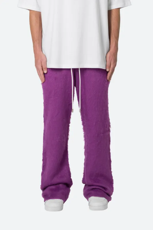 Fuzzy Sweatpants - Purple sold by MNML
