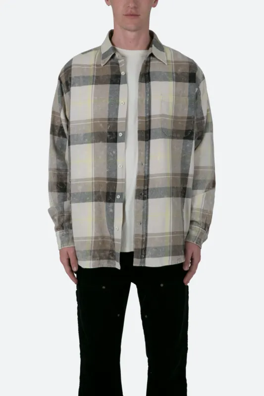 Vintage Plaid Shirt - Black/Grey sold by MNML