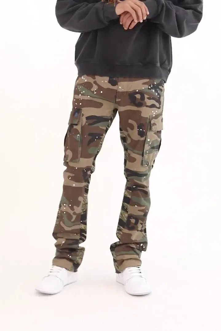 Bootcut Cargo Pants - Camo sold by MNML product image thumbnail 3