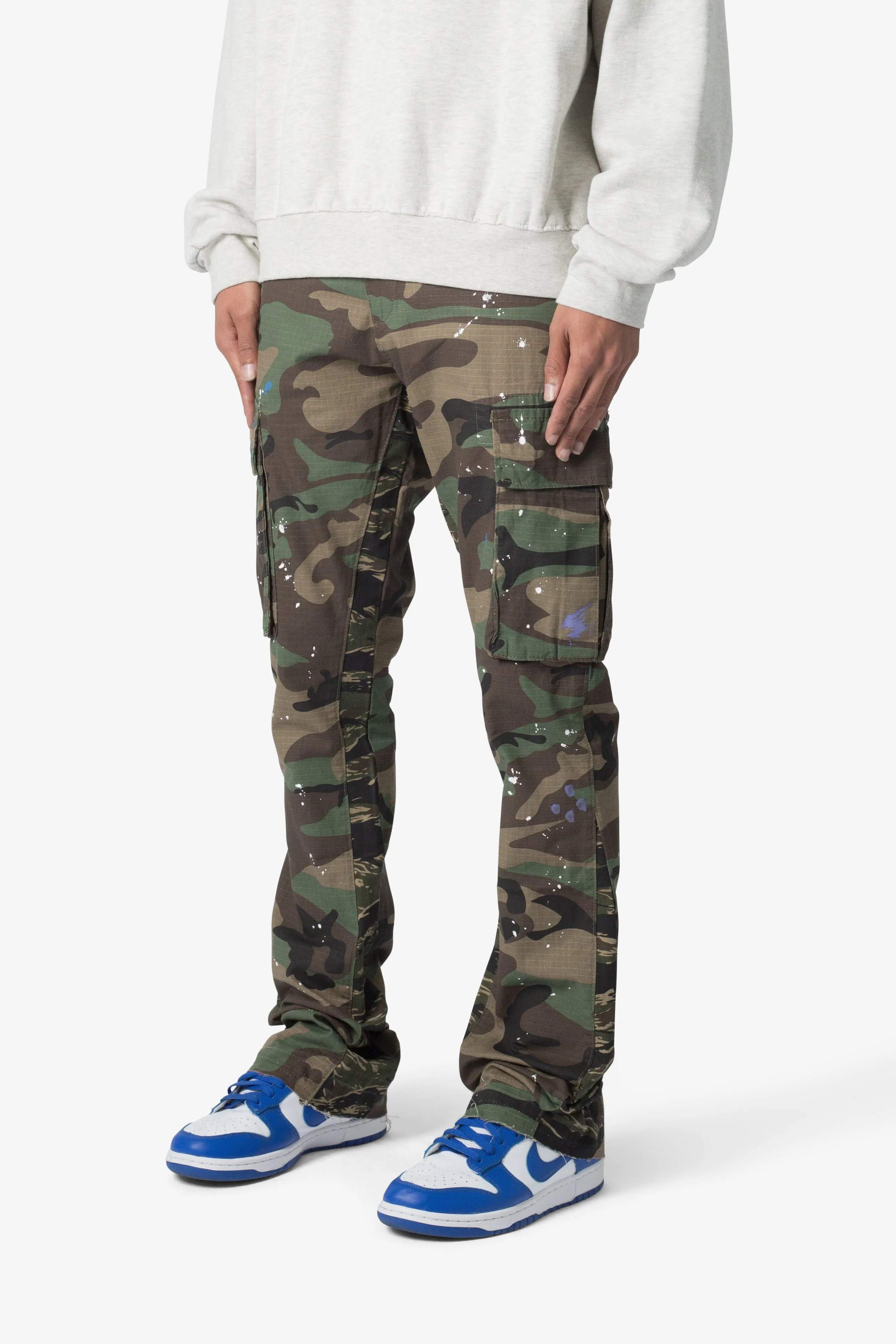 Bootcut Cargo Pants - Camo sold by MNML product image thumbnail 5