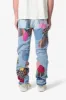 V647 Baggy Patchwork Denim - Blue/Multi sold by MNML